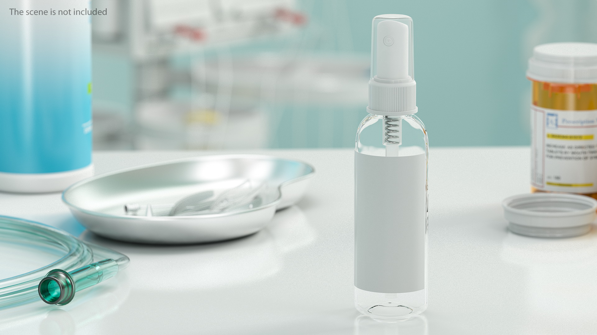 3D Empty Plastic Spray Bottle