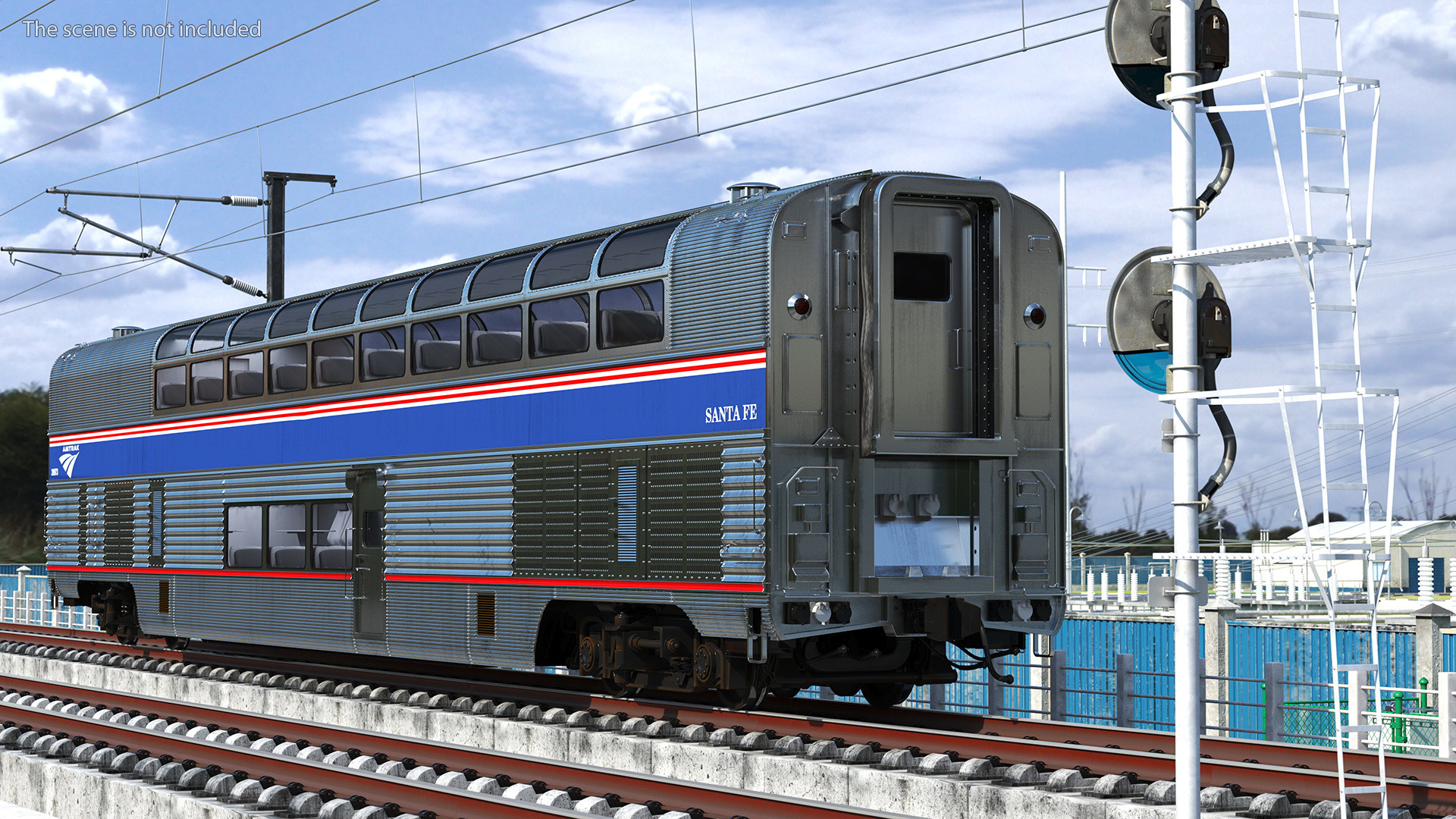 Double Decker Passenger Car Amtrak 3D model