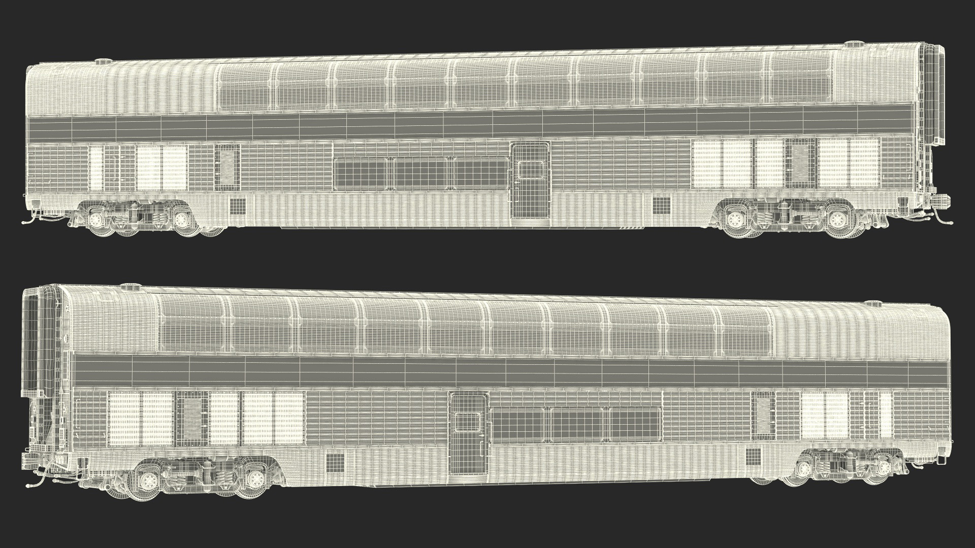 Double Decker Passenger Car Amtrak 3D model