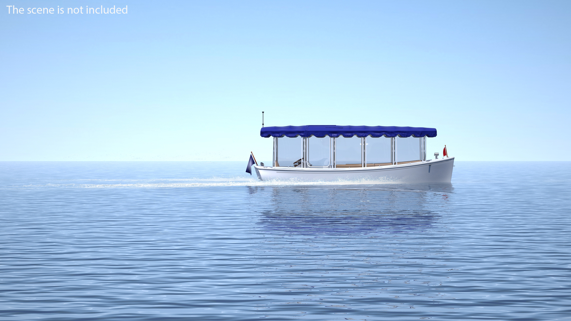 3D Electric Boat with Canvas Enclosures Rigged model