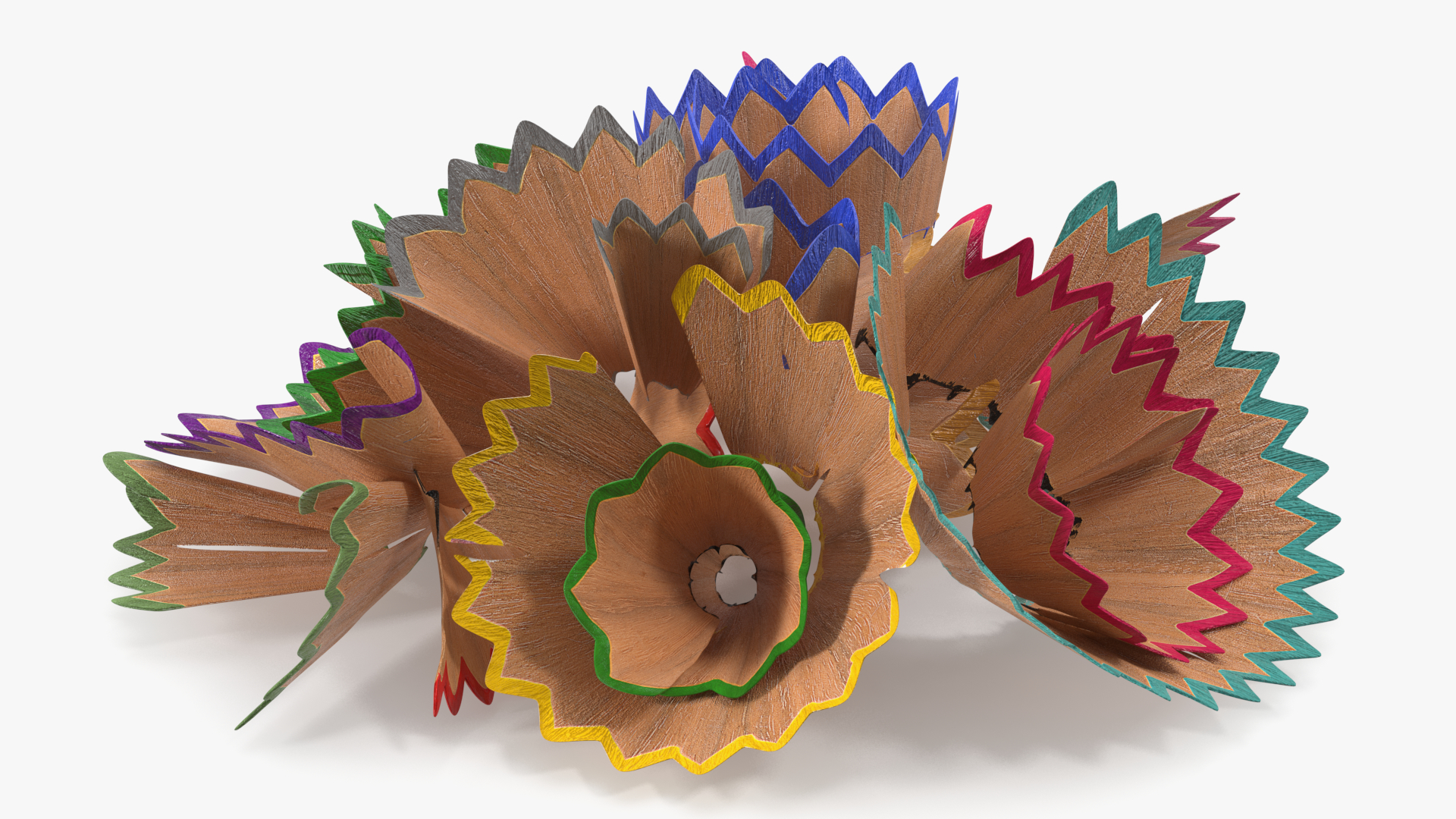 3D Heap of Pencil Shavings model