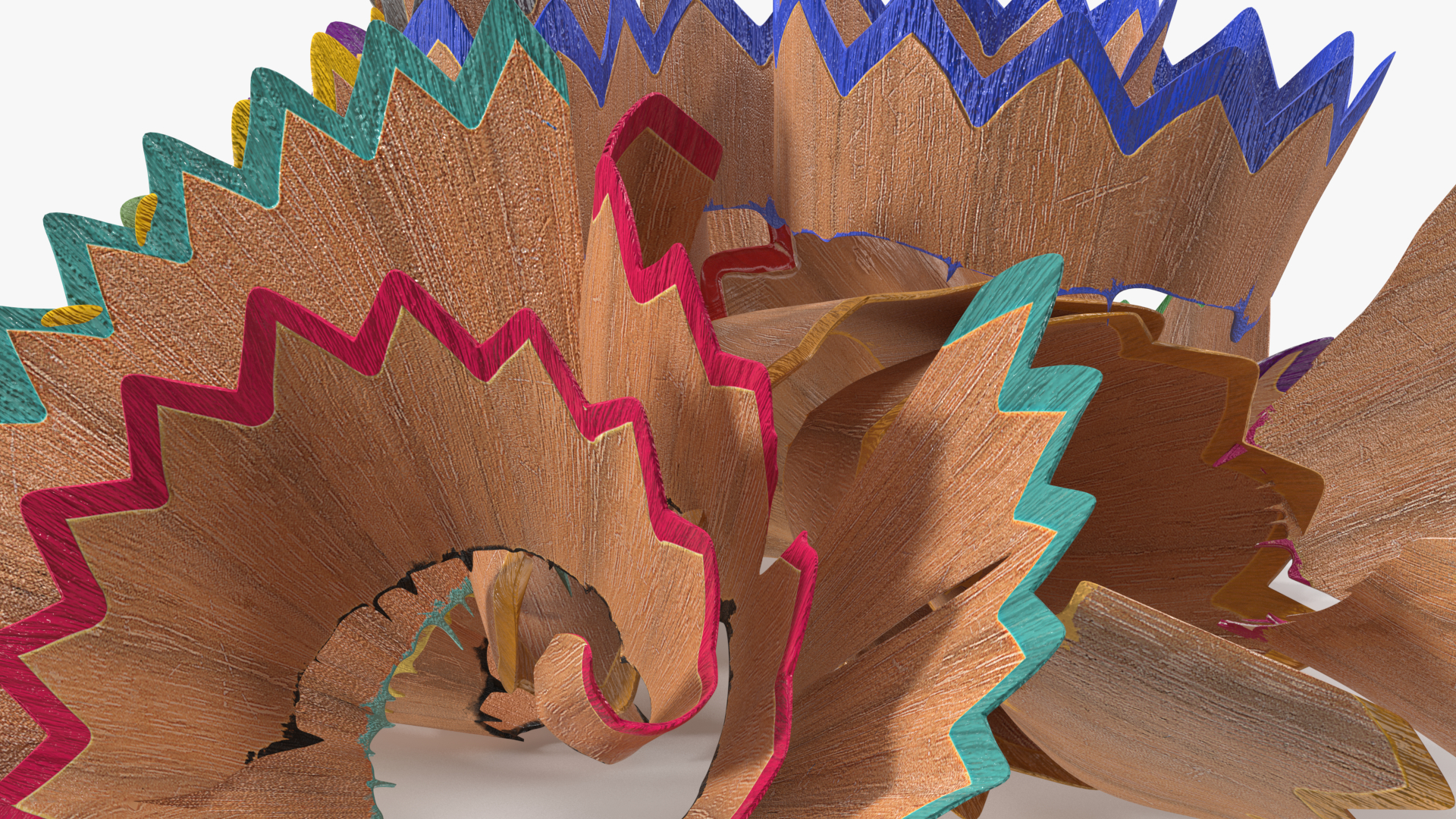 3D Heap of Pencil Shavings model