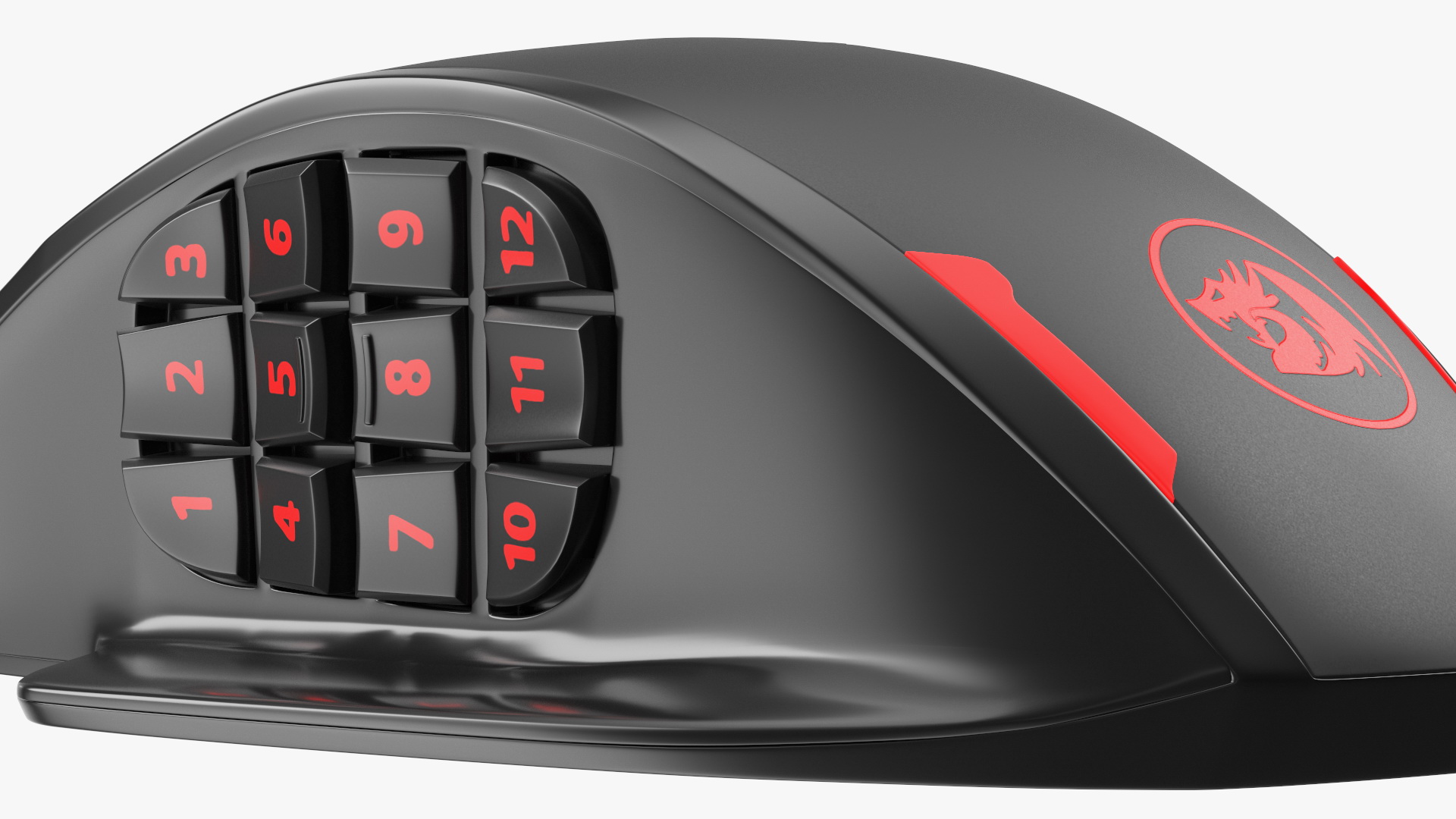 3D Reddragon IMPACT ELITE Wireless Gaming Mouse Red model