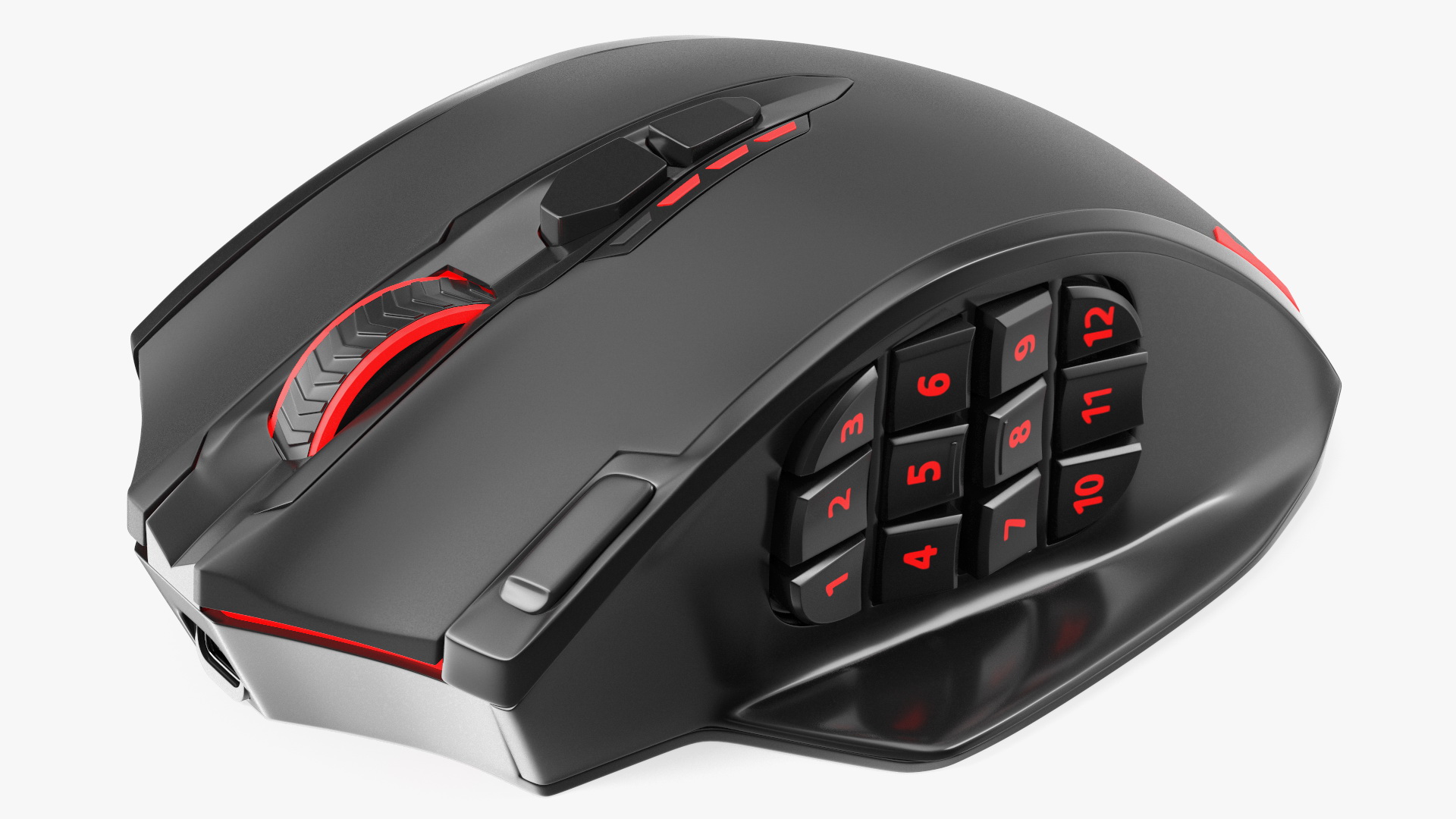 3D Reddragon IMPACT ELITE Wireless Gaming Mouse Red model