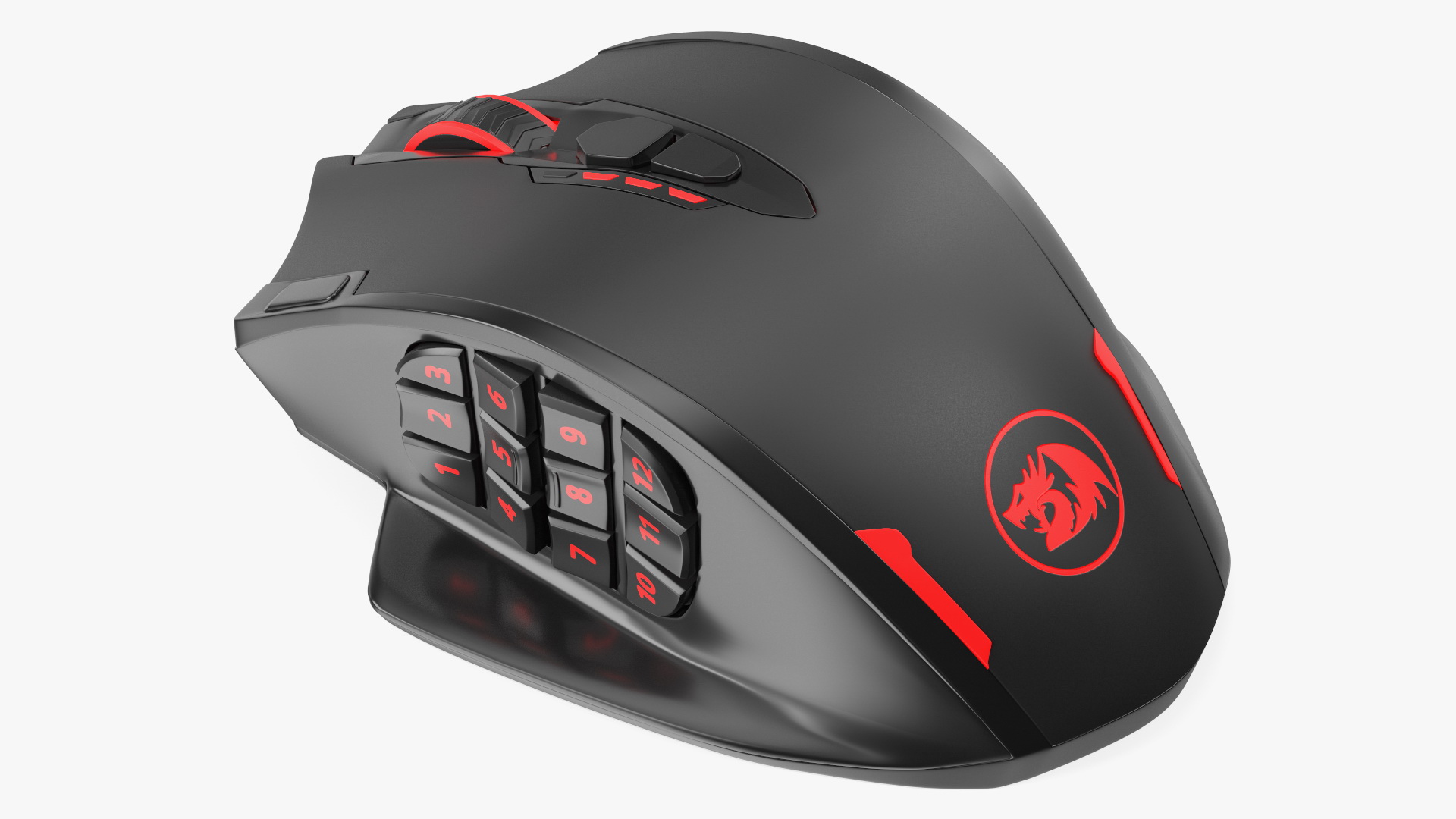 3D Reddragon IMPACT ELITE Wireless Gaming Mouse Red model