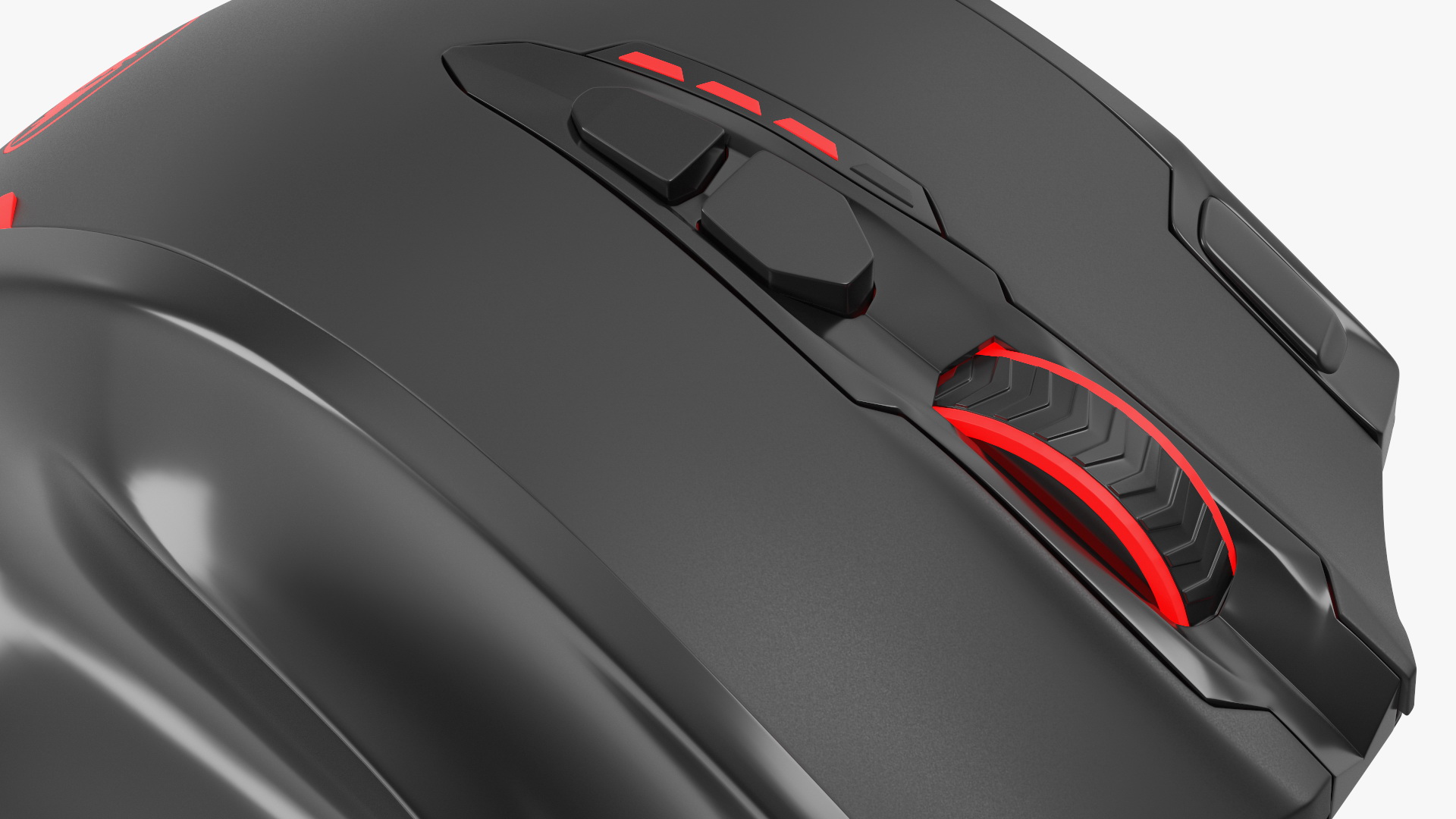 3D Reddragon IMPACT ELITE Wireless Gaming Mouse Red model