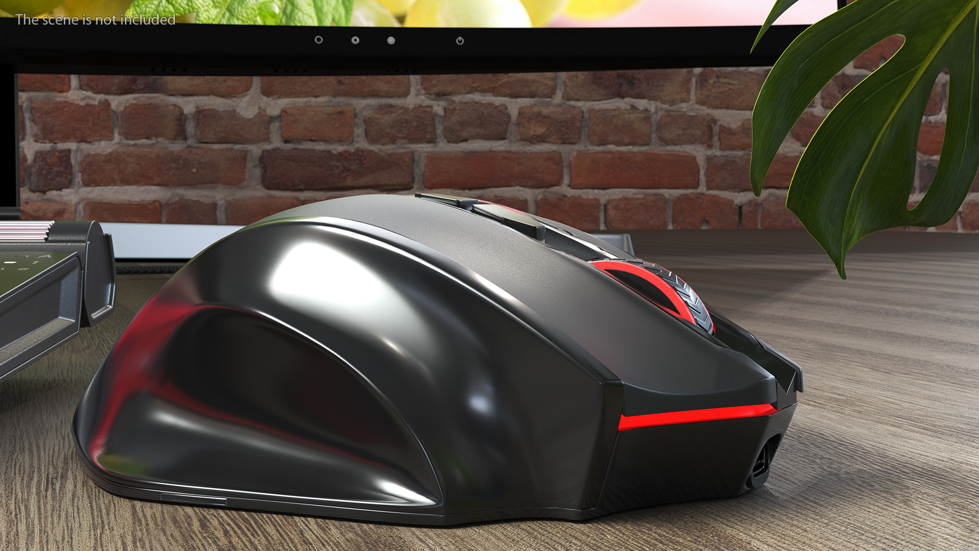 3D Reddragon IMPACT ELITE Wireless Gaming Mouse Red model