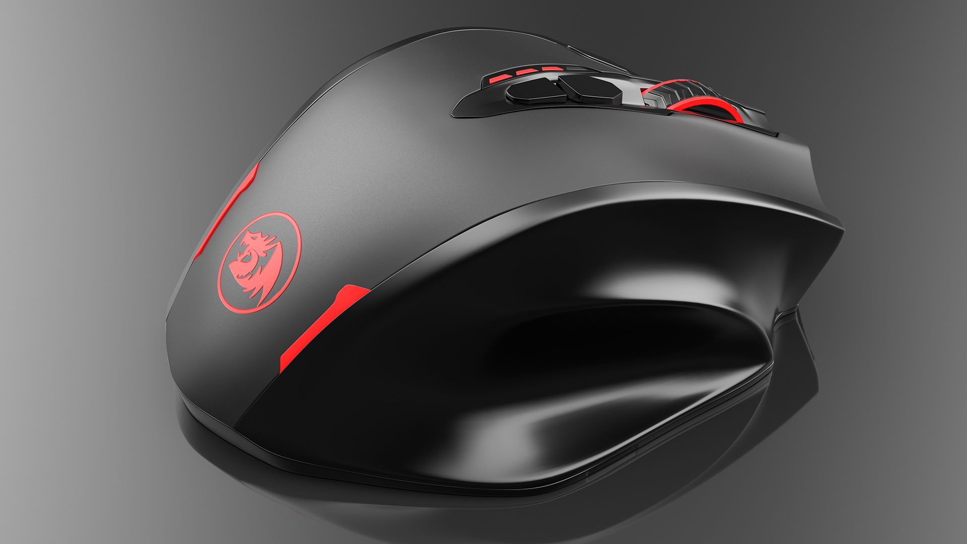 3D Reddragon IMPACT ELITE Wireless Gaming Mouse Red model