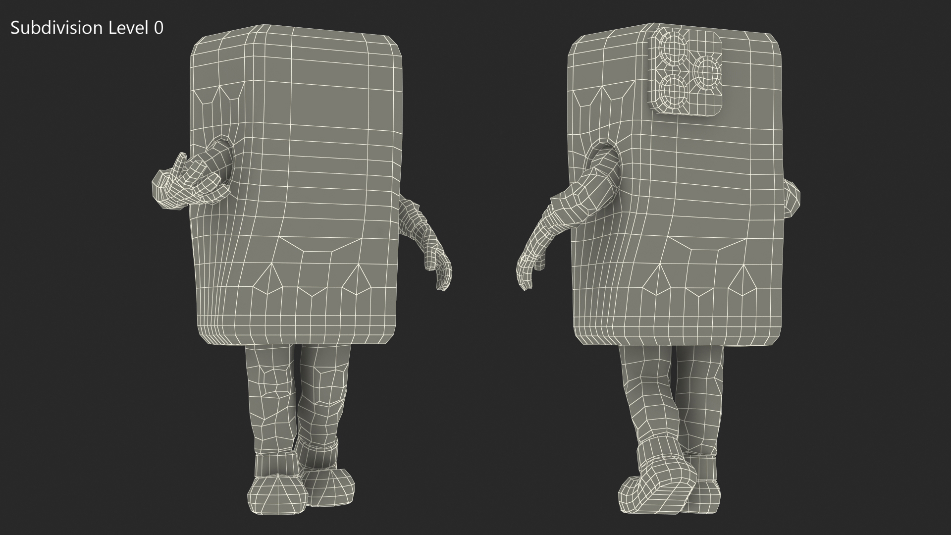 3D Orange IPhone Mascot Walking model