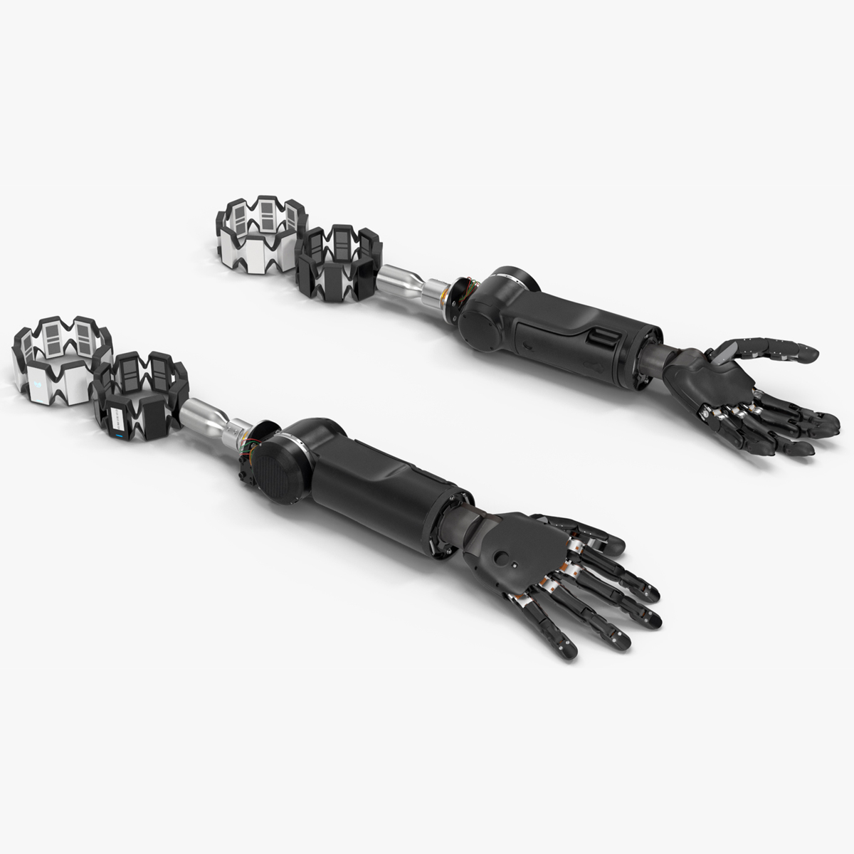 Brain Controlled Prosthetic Limbs Rigged for Cinema 4D 3D model