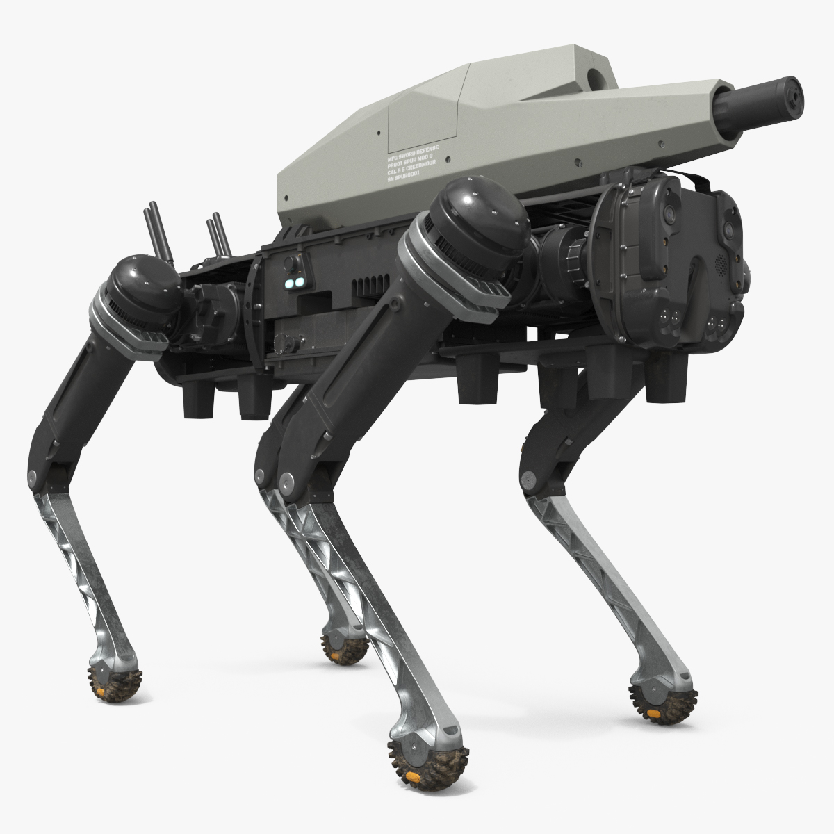 Ghost Robotics Vision 60 with SWORD Turret 3D model preview