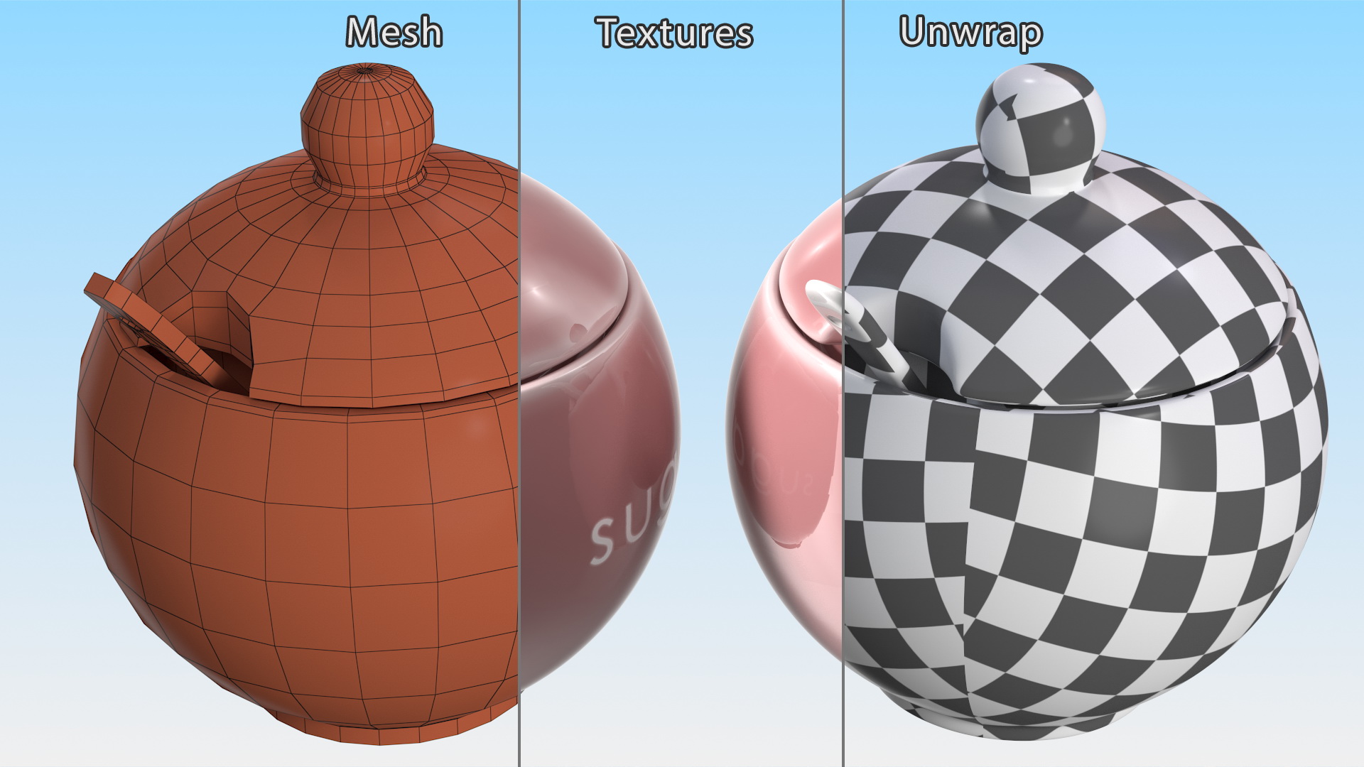 Sugar Bowl Red 3D model