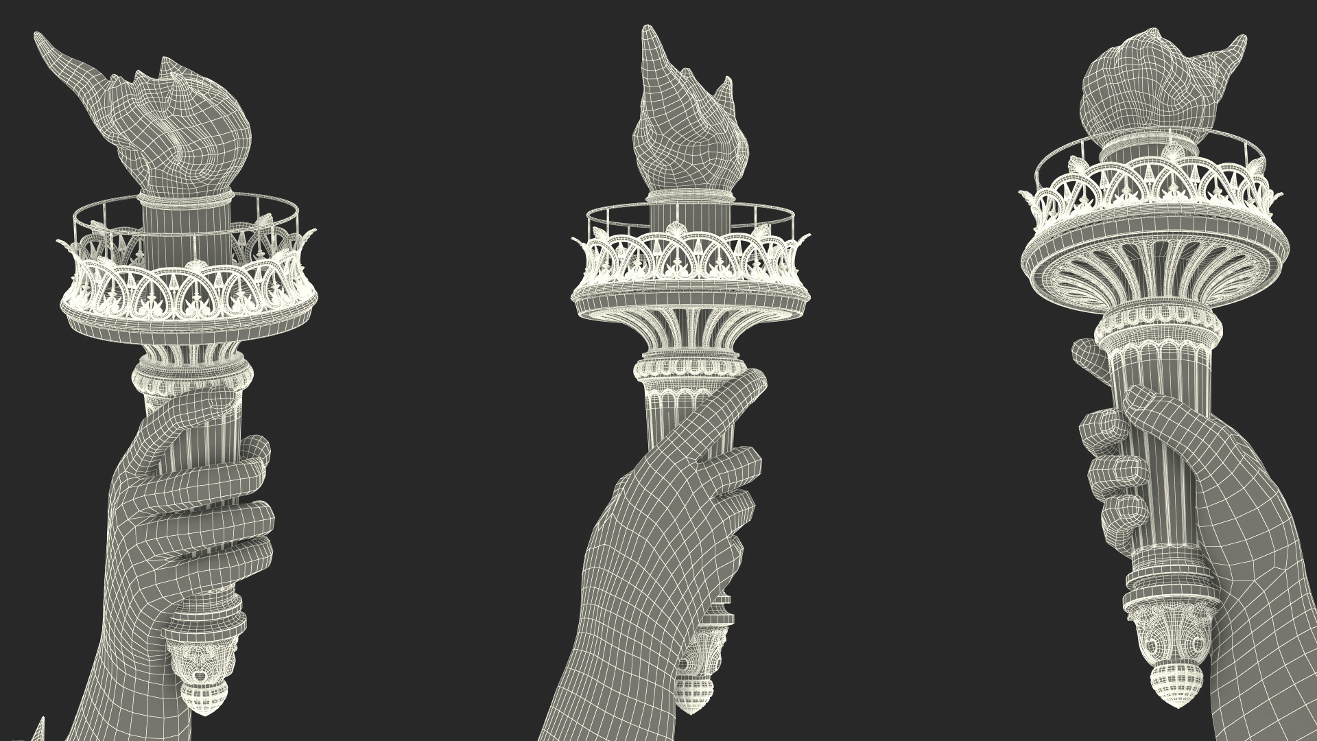 Statue of Liberty without Pedestal for 3D Print 3D