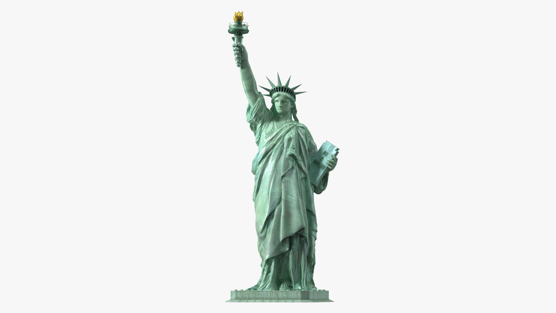 Statue of Liberty without Pedestal for 3D Print 3D