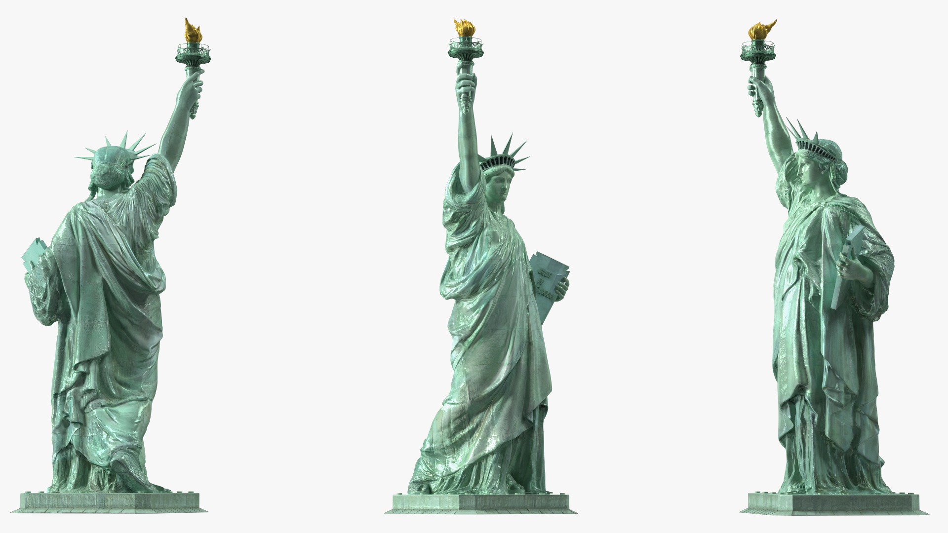 Statue of Liberty without Pedestal for 3D Print 3D