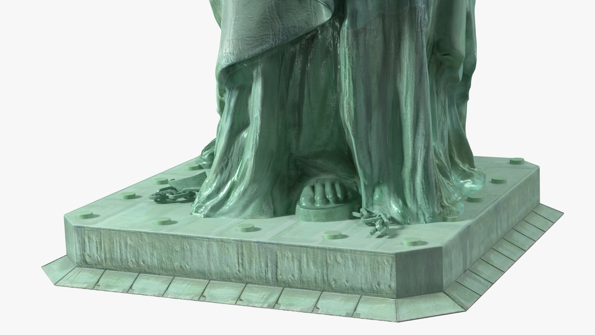Statue of Liberty without Pedestal for 3D Print 3D