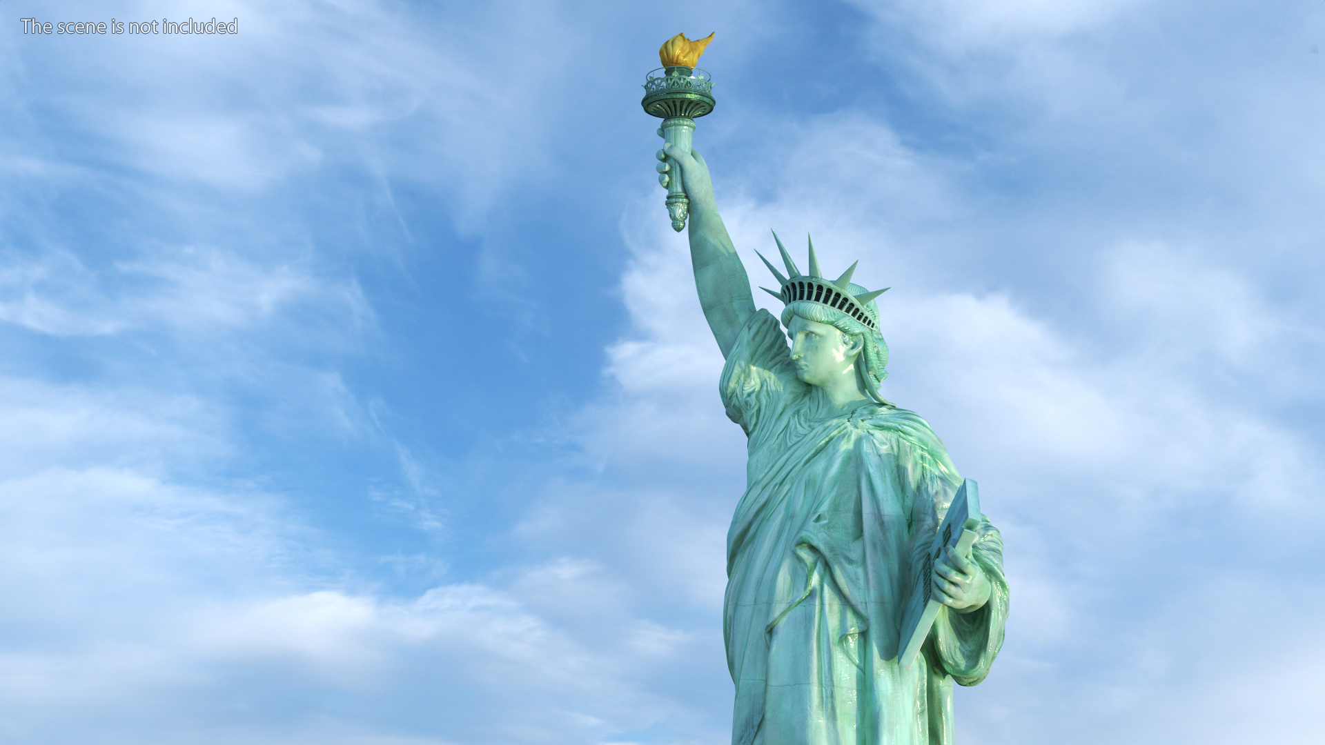 Statue of Liberty without Pedestal for 3D Print 3D