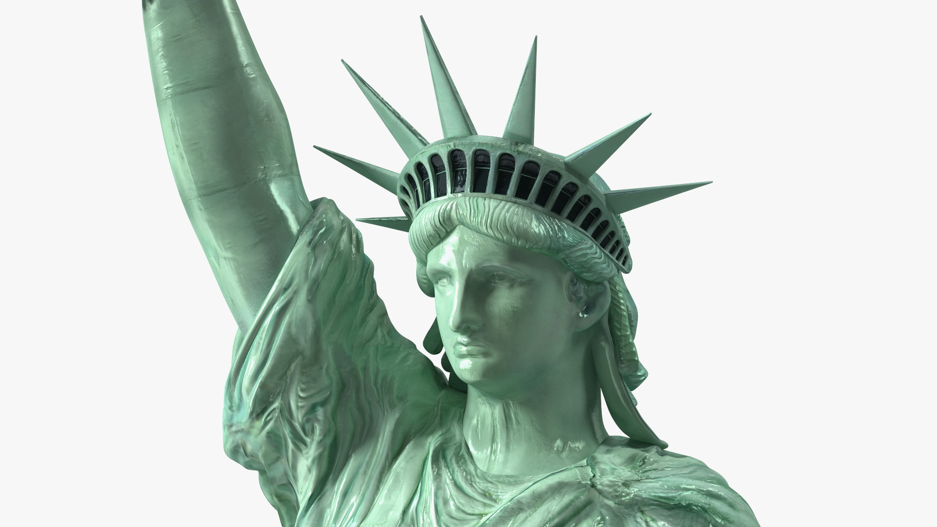 Statue of Liberty without Pedestal for 3D Print 3D