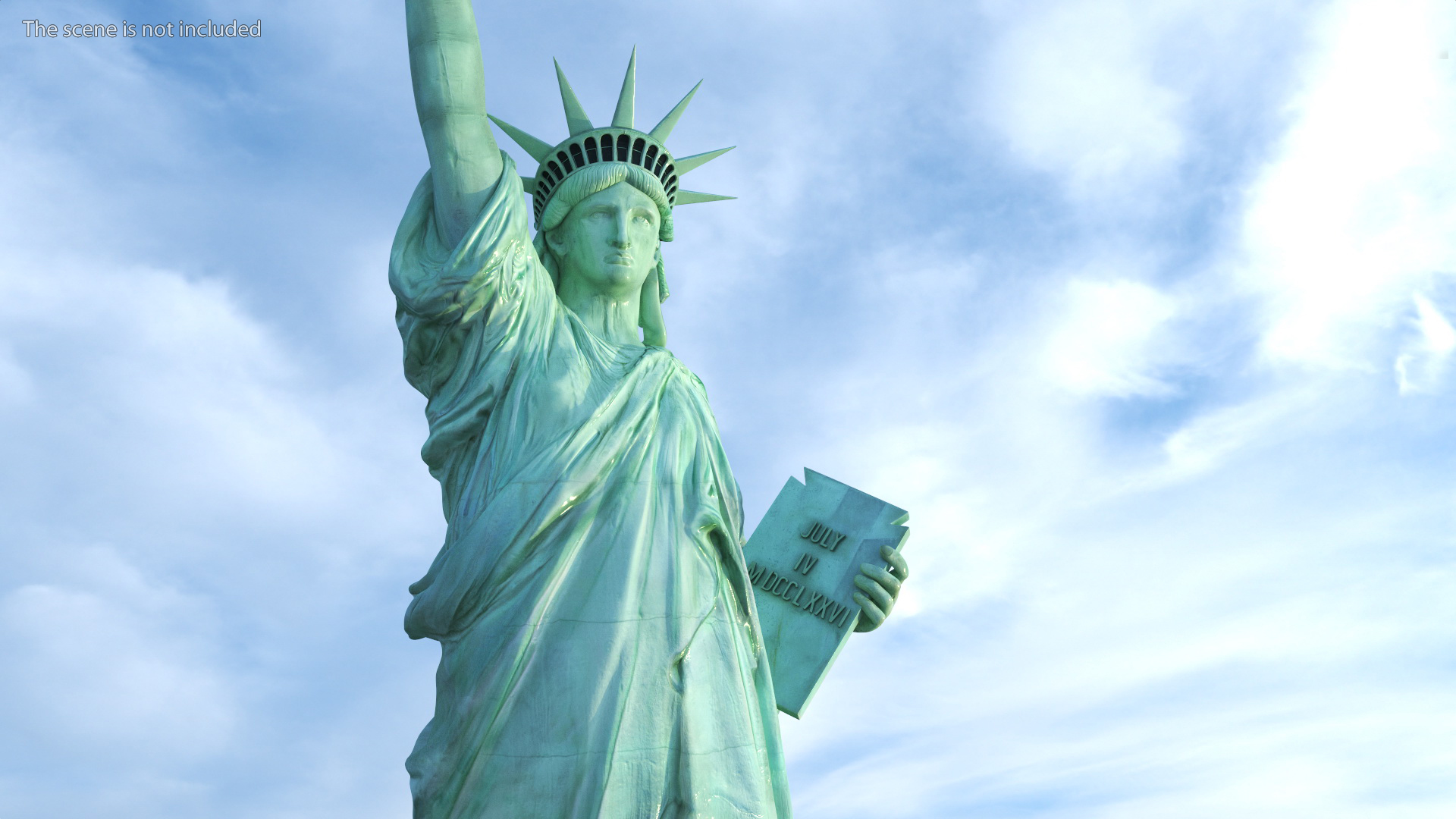 Statue of Liberty without Pedestal for 3D Print 3D