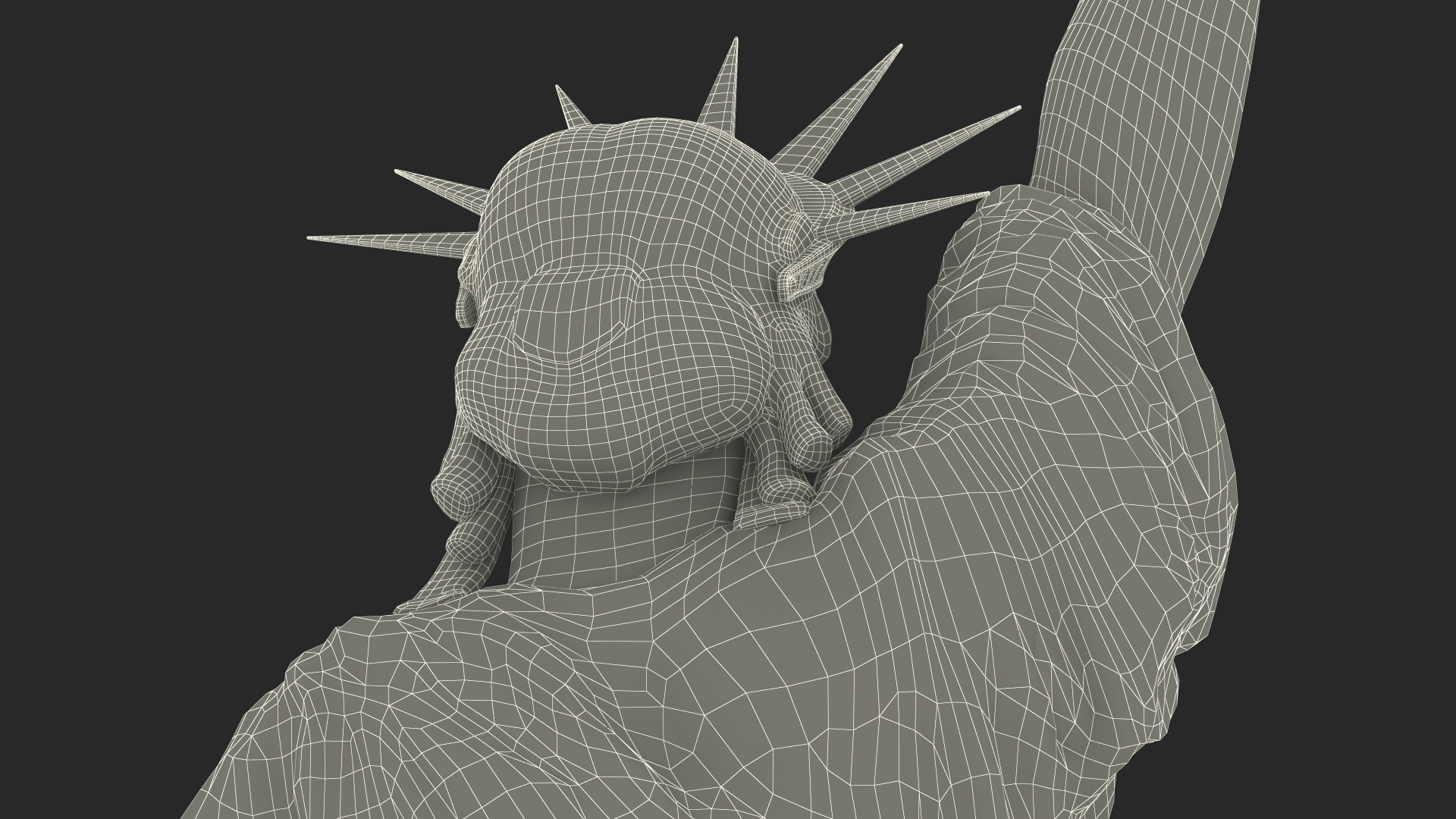 Statue of Liberty without Pedestal for 3D Print 3D