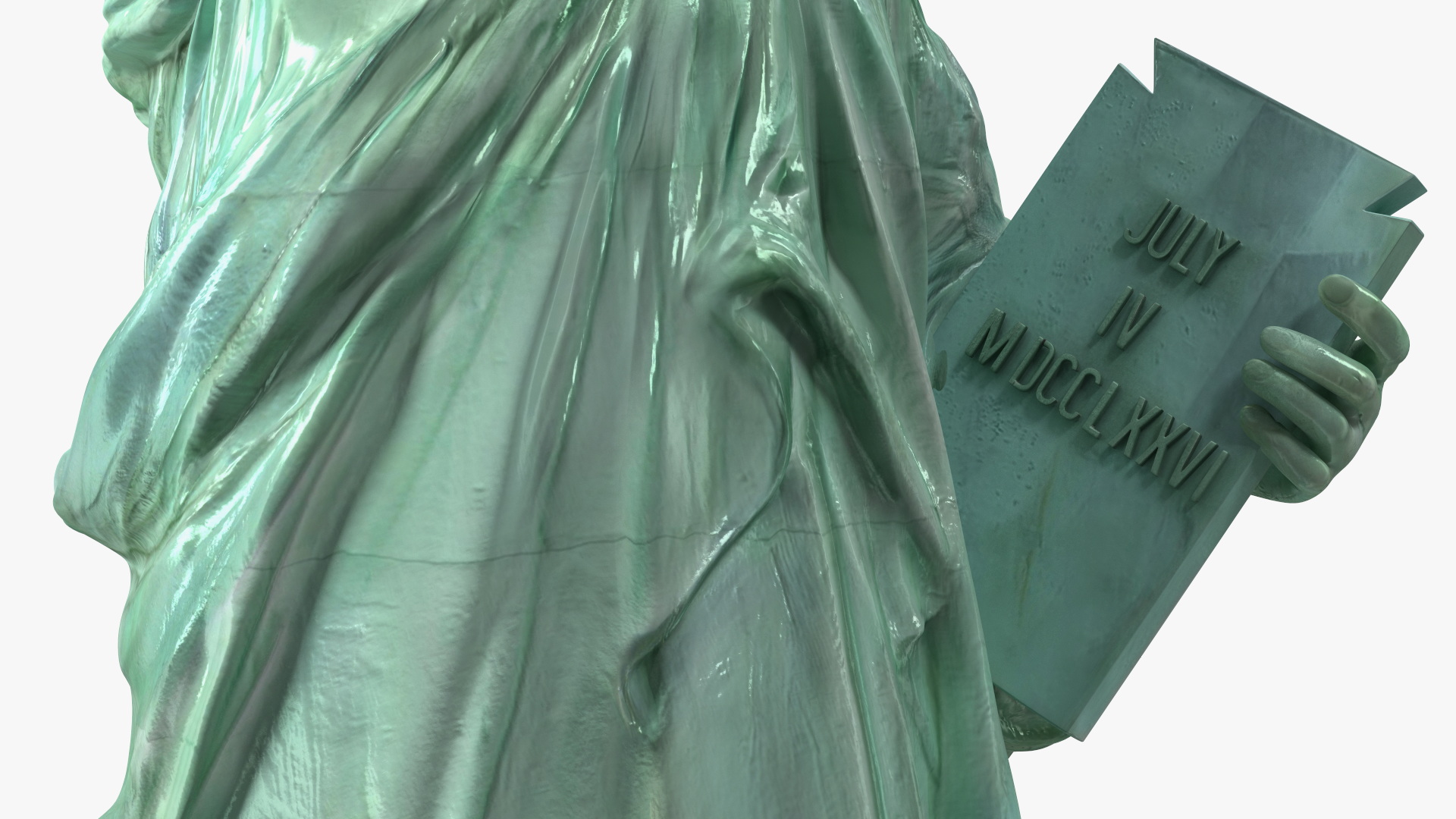 Statue of Liberty without Pedestal for 3D Print 3D