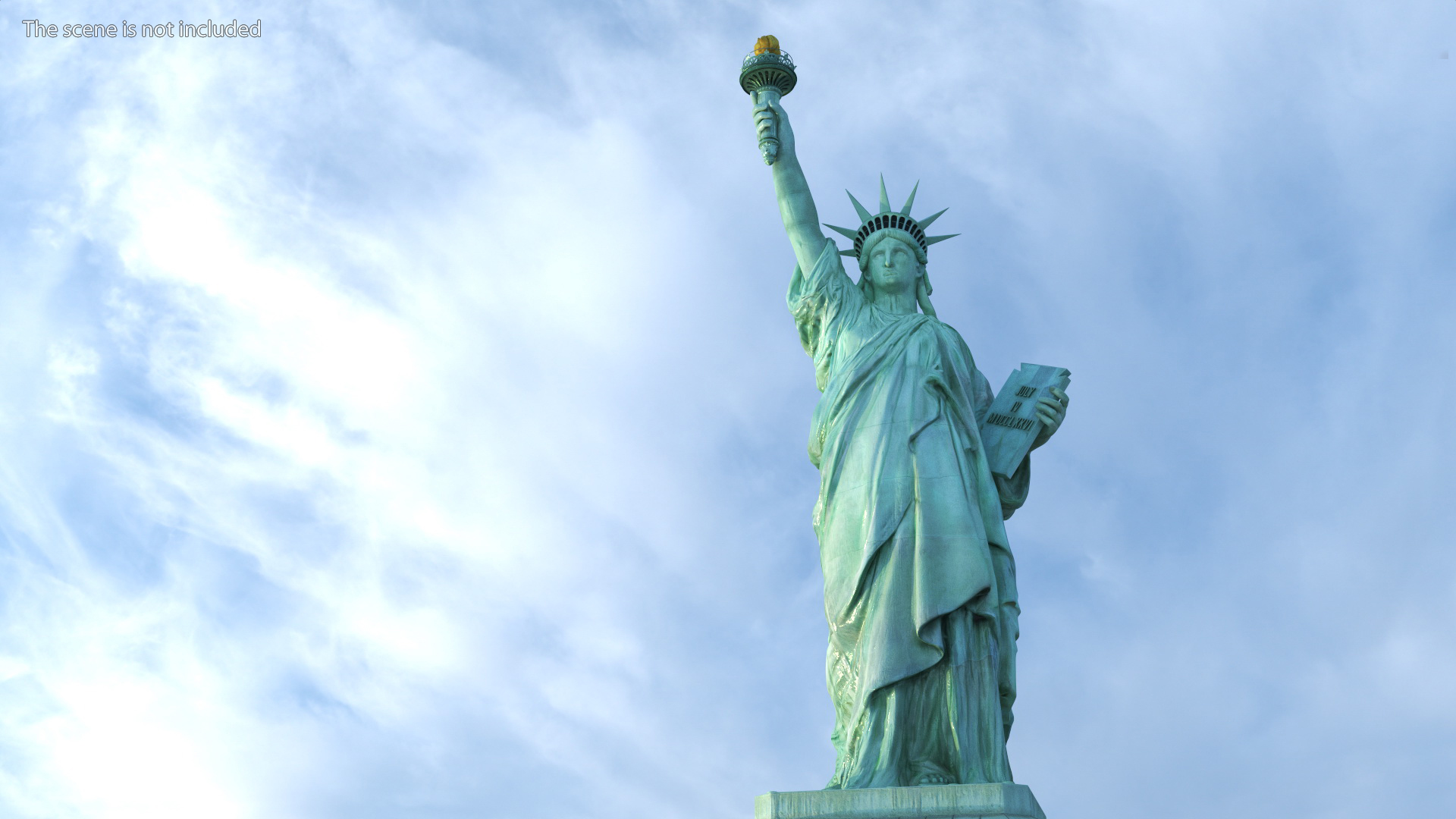 Statue of Liberty without Pedestal for 3D Print 3D