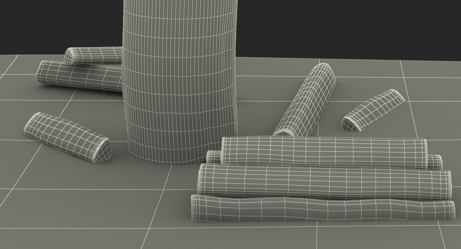 3D Chopping Firewood on Grass