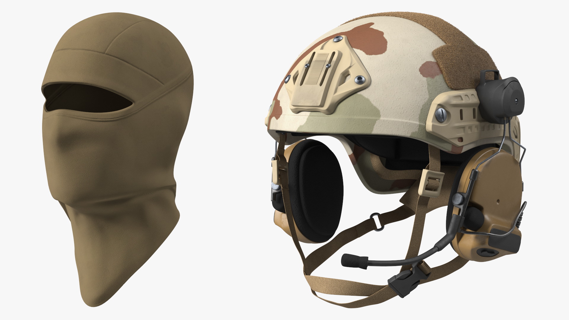 FPV Drone Military Operator in Desert Camouflage Uniform Fur Rigged 3D