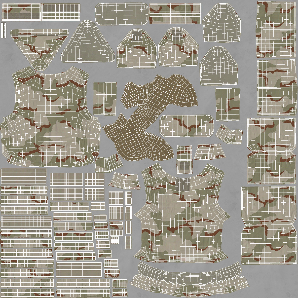 FPV Drone Military Operator in Desert Camouflage Uniform Fur Rigged 3D