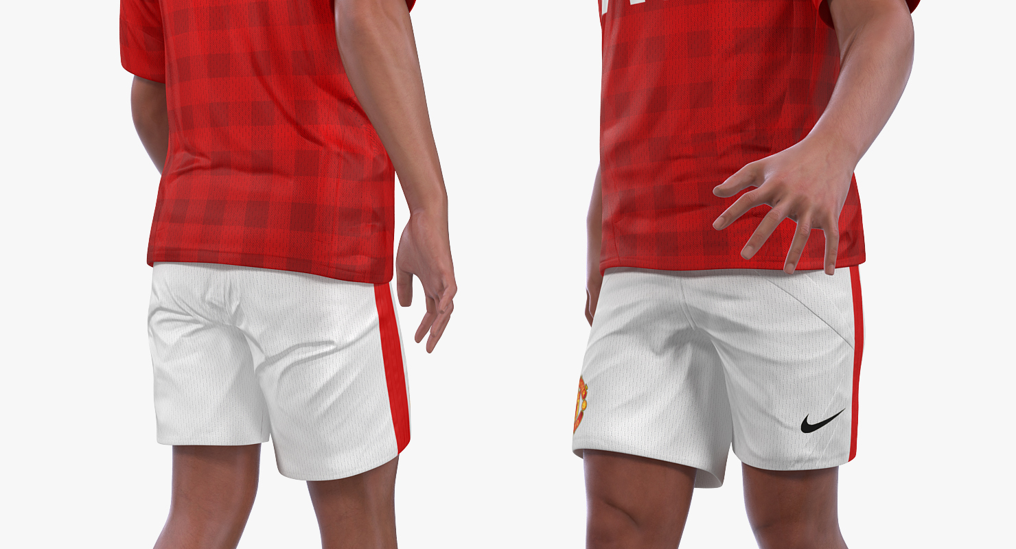 3D model Soccer or Football Player Manchester United Rigged