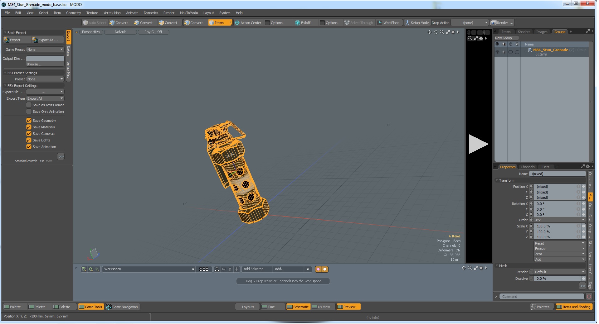 3D M84 Stun Grenade