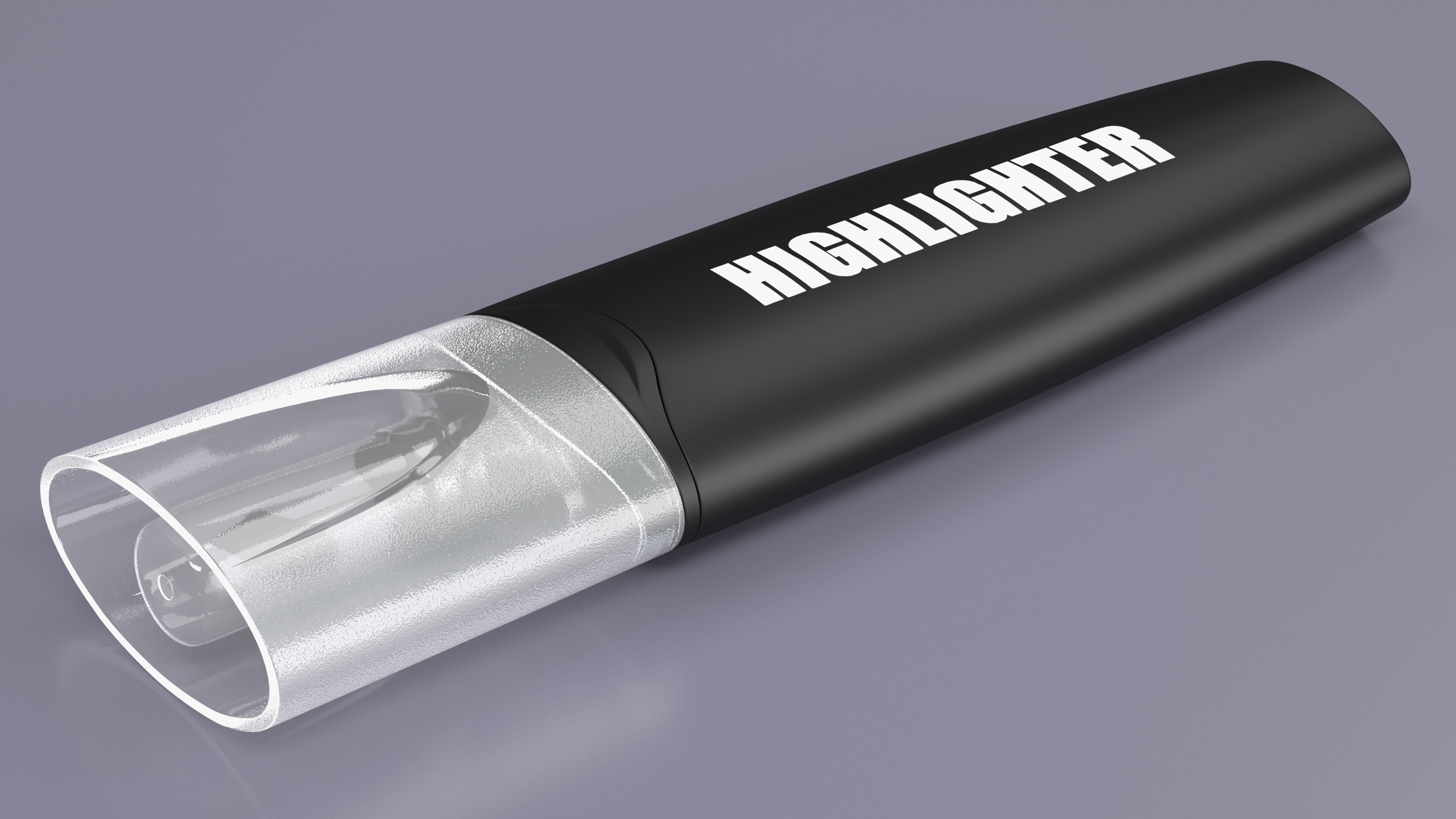 Black Highlighter Marker 3D model