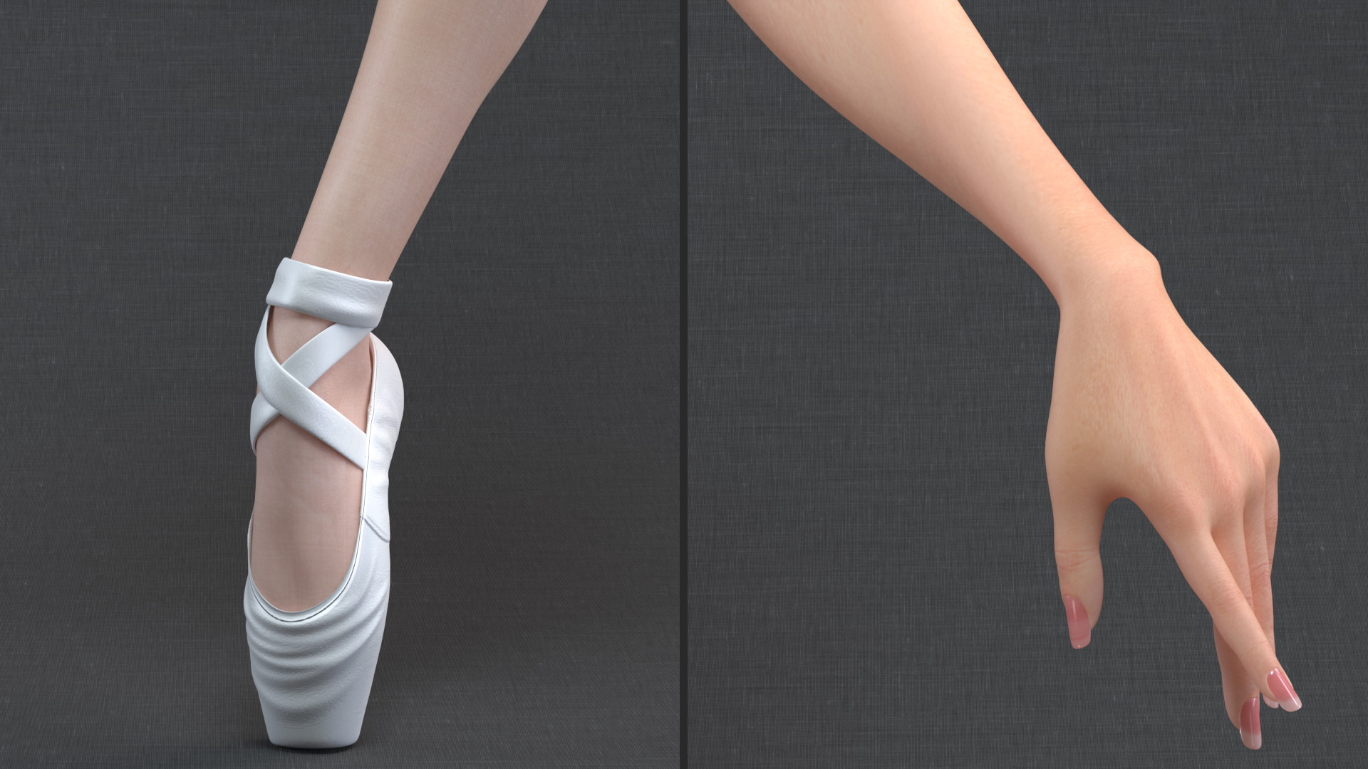 Ballerina Arabesque Pose 3D model