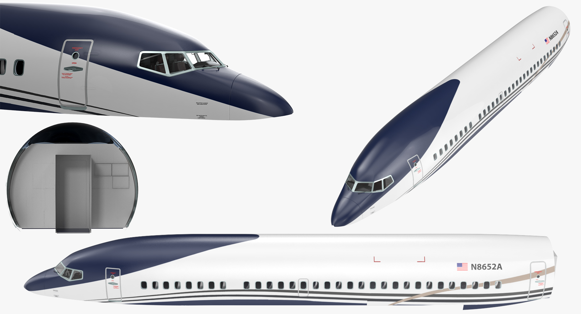 Boeing 737 Interior 3D model