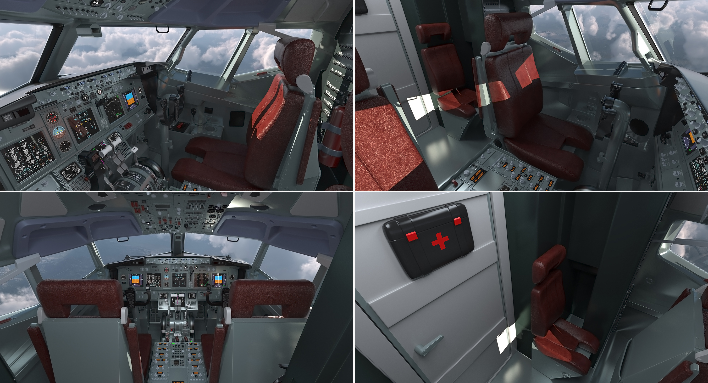 Boeing 737 Interior 3D model