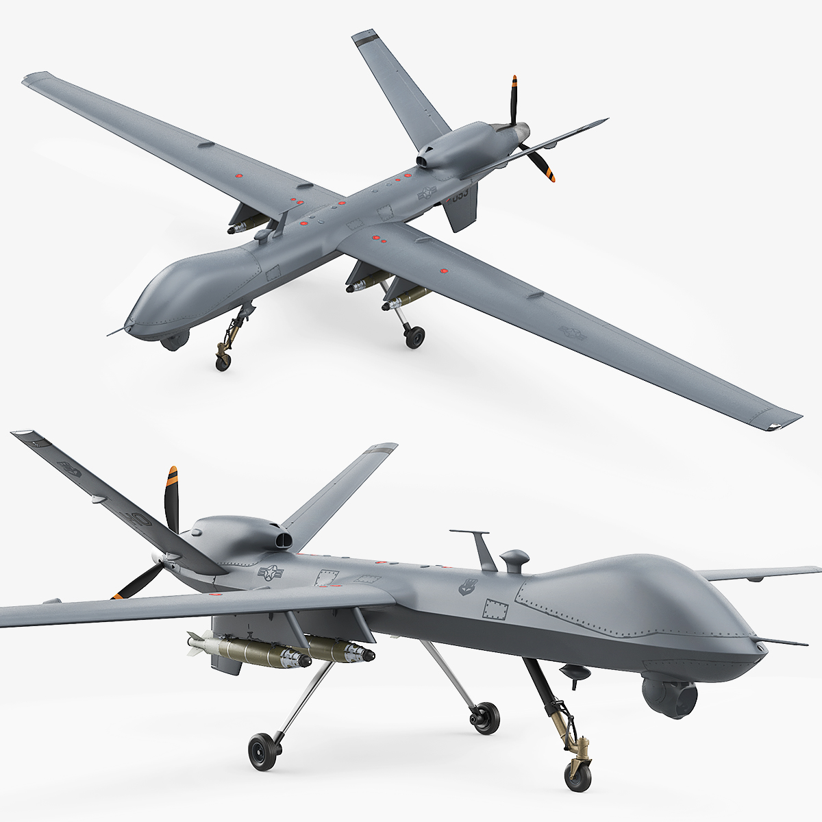Military Reconnaissance Drone with Guided Bombs