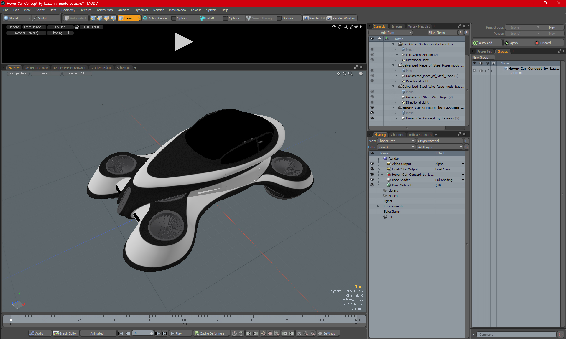 3D model Hover Car Concept by Lazzarini