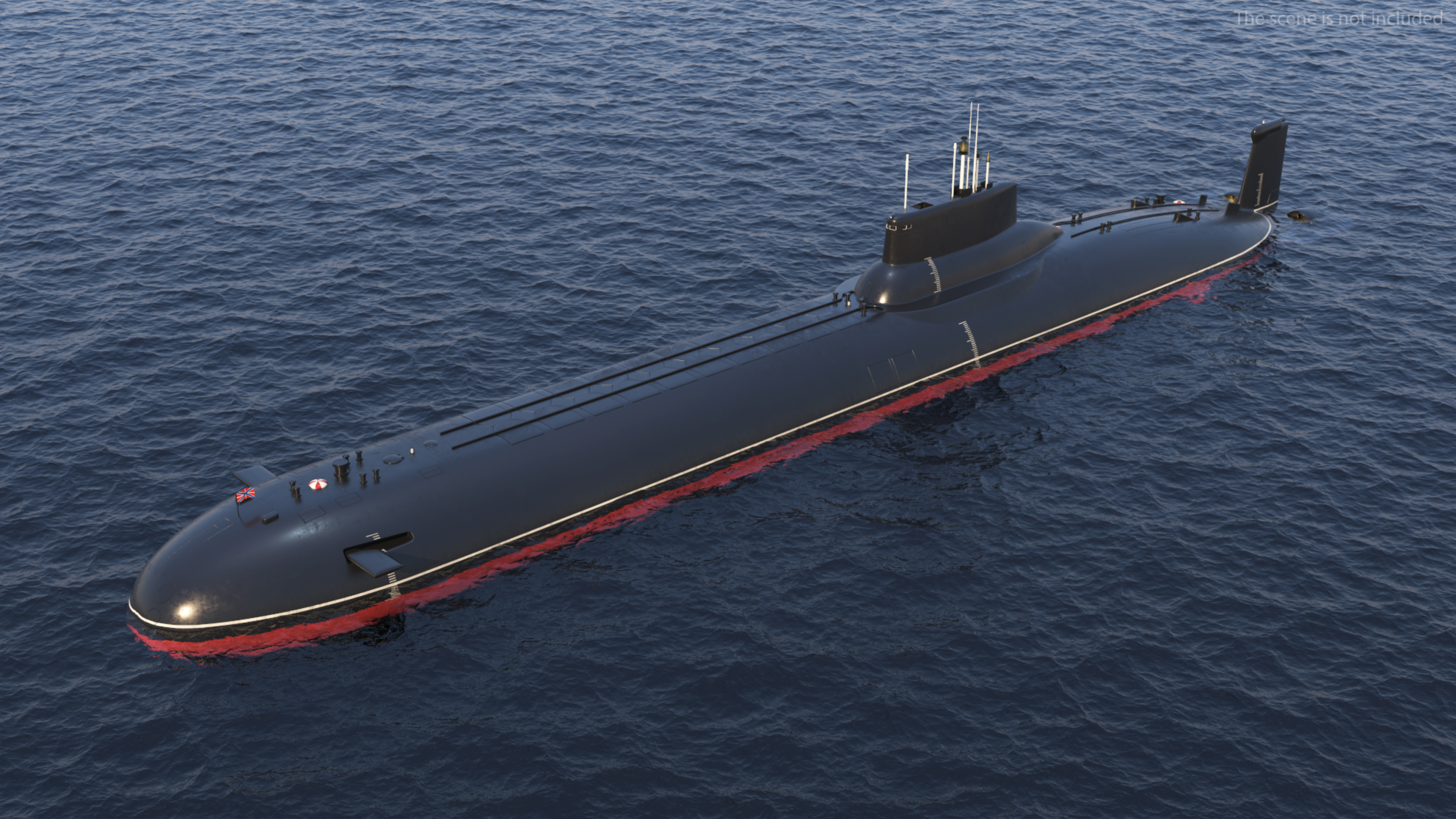 3D Russian Typhoon Class Submarine