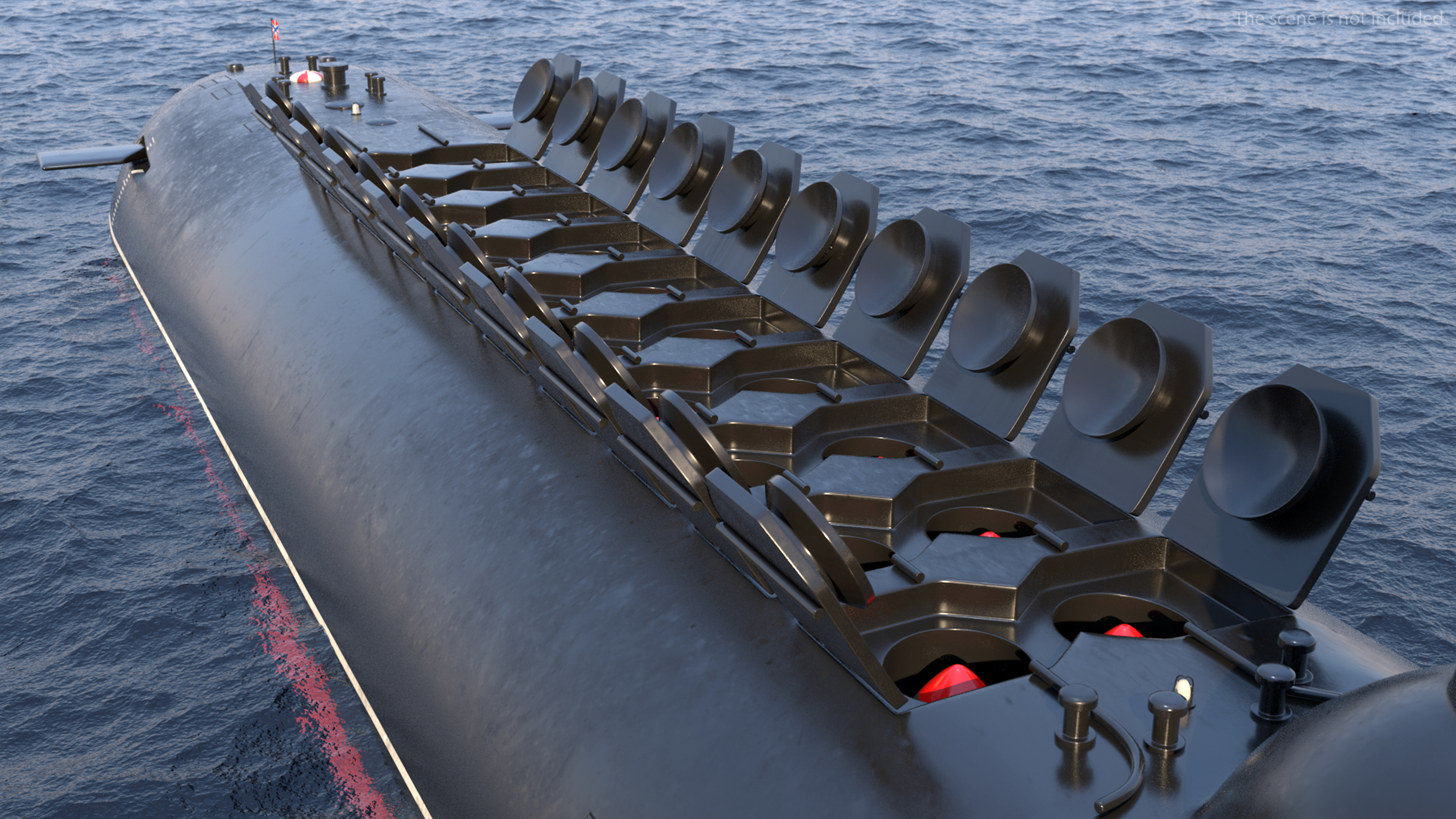 3D Russian Typhoon Class Submarine