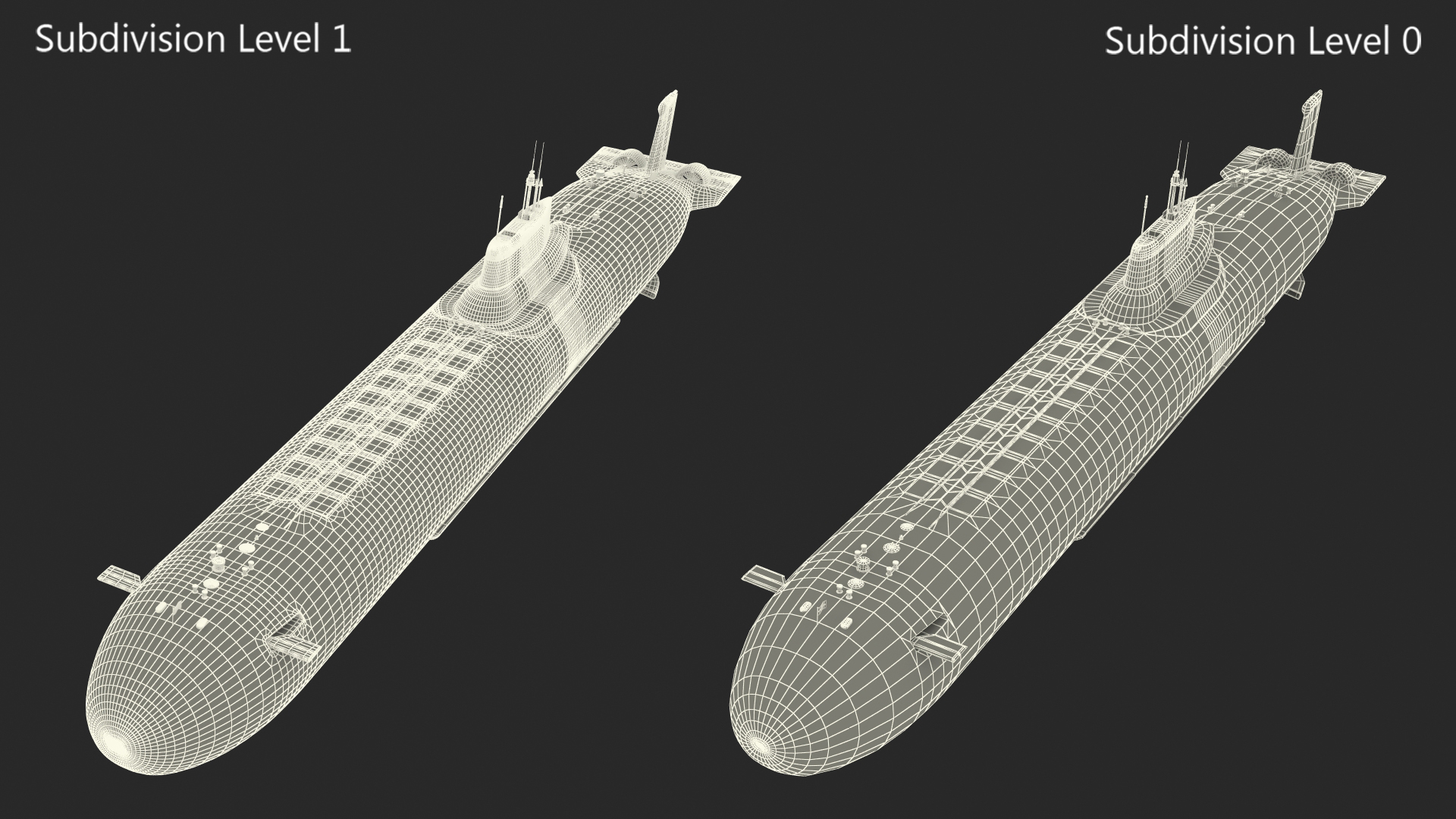 3D Russian Typhoon Class Submarine