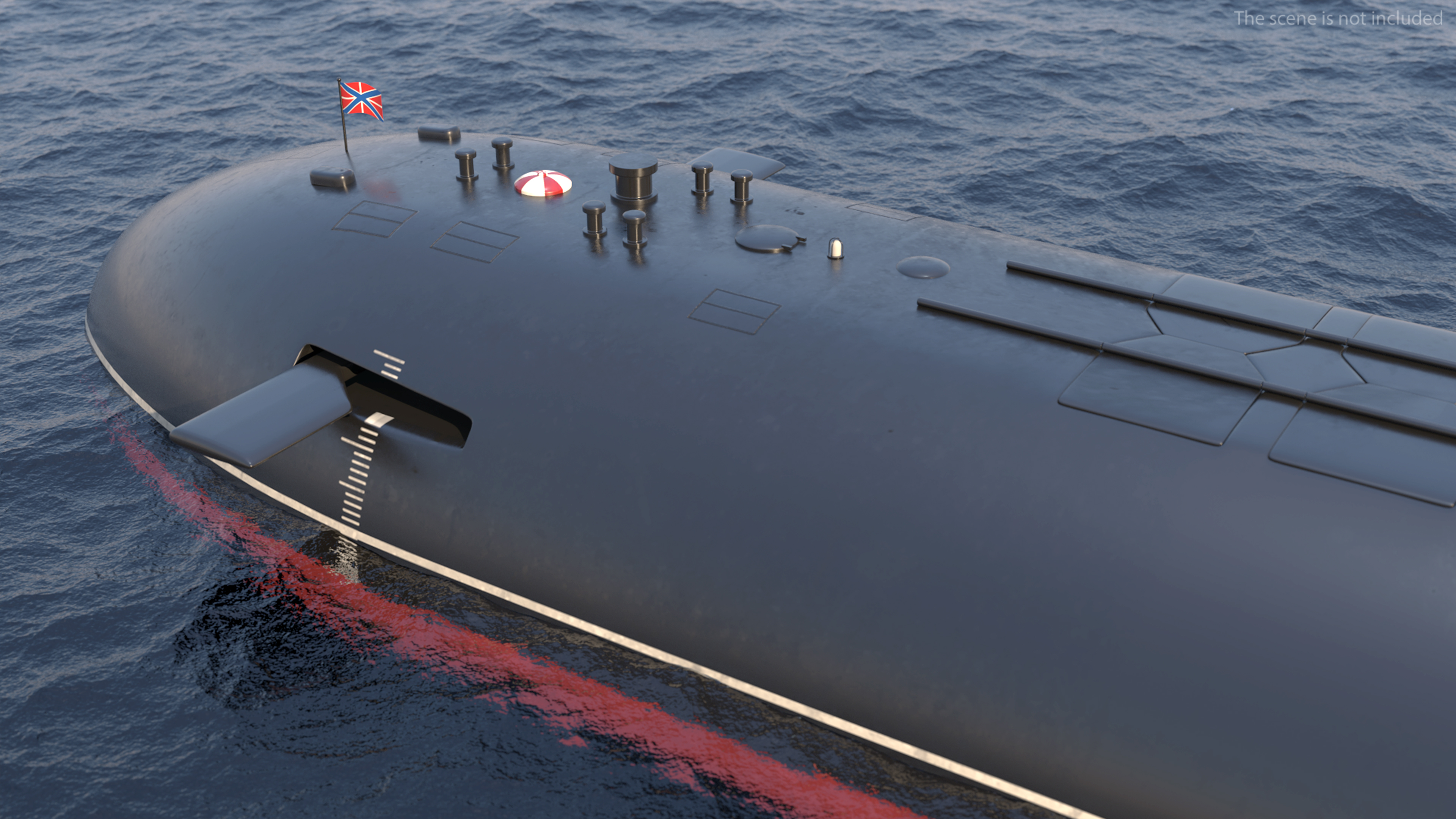 3D Russian Typhoon Class Submarine