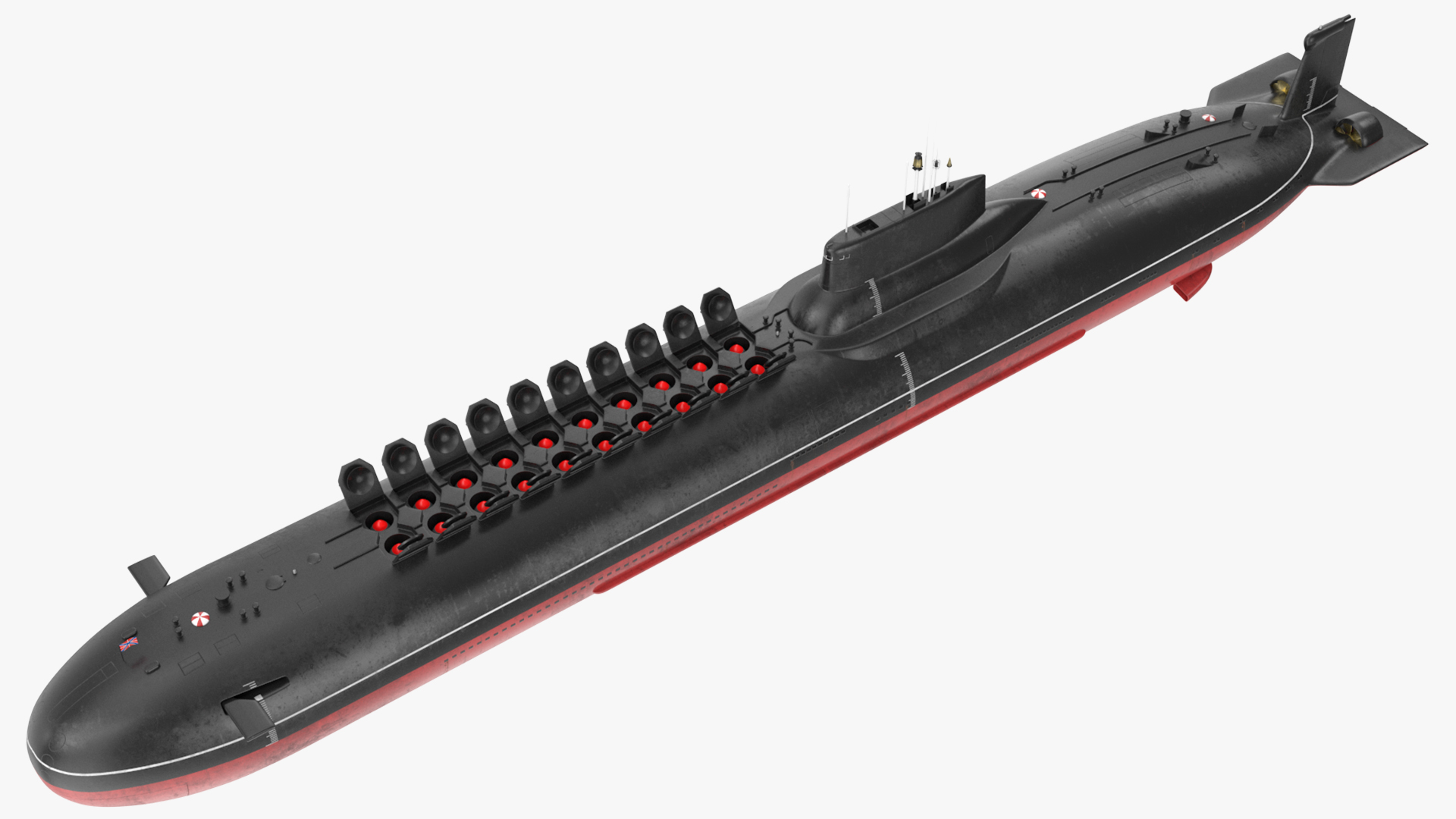 3D Russian Typhoon Class Submarine