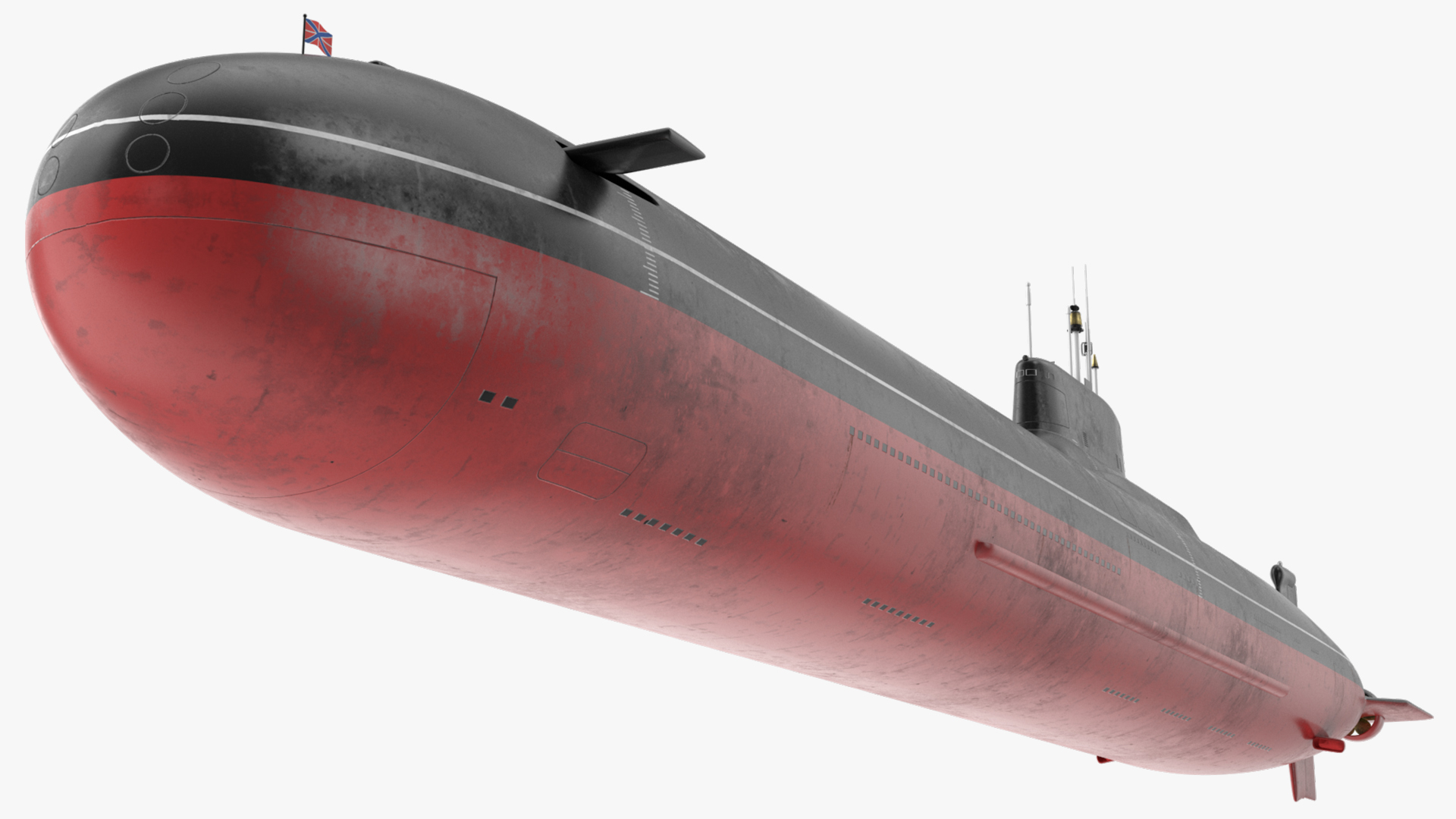 3D Russian Typhoon Class Submarine