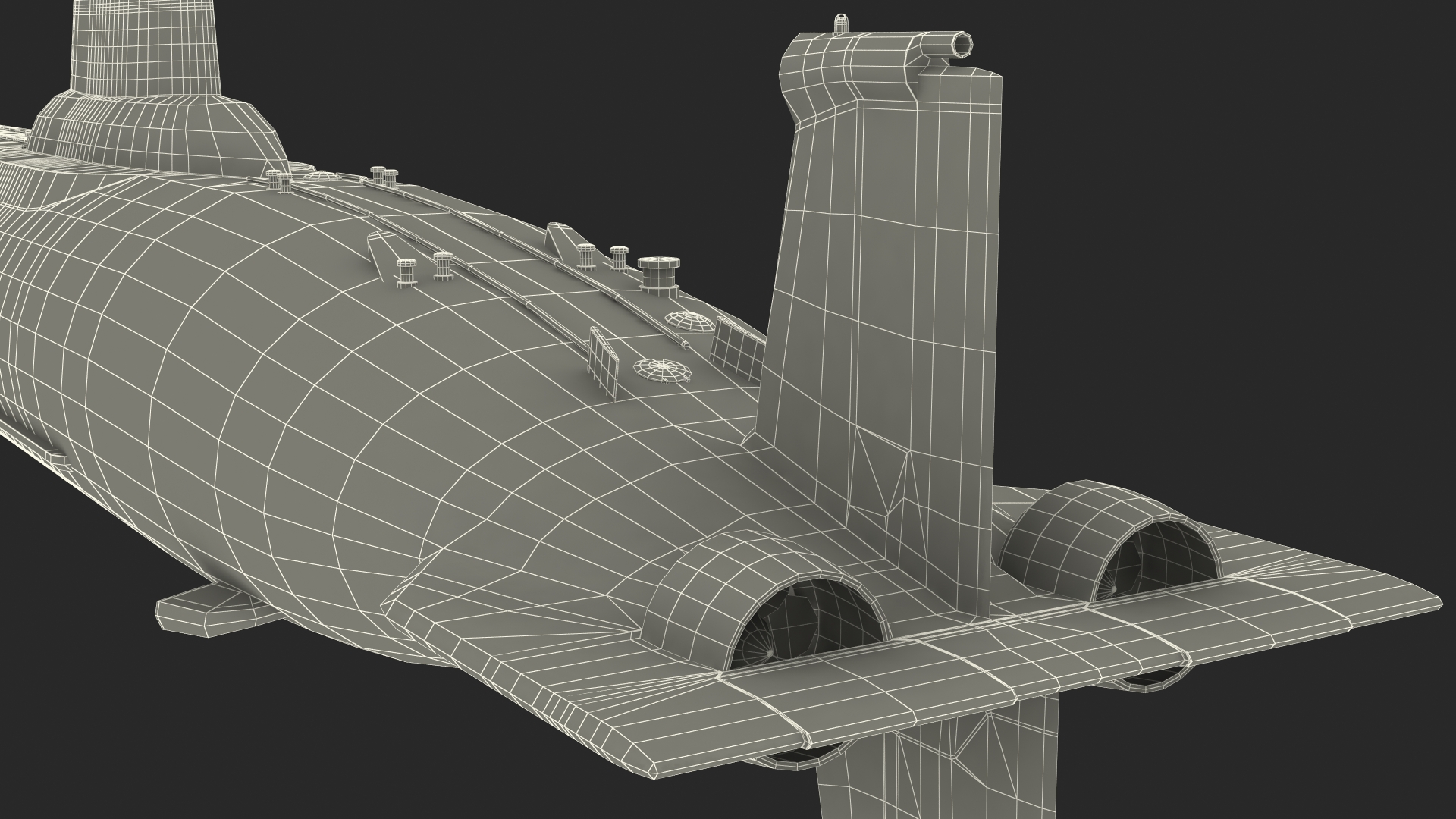 3D Russian Typhoon Class Submarine