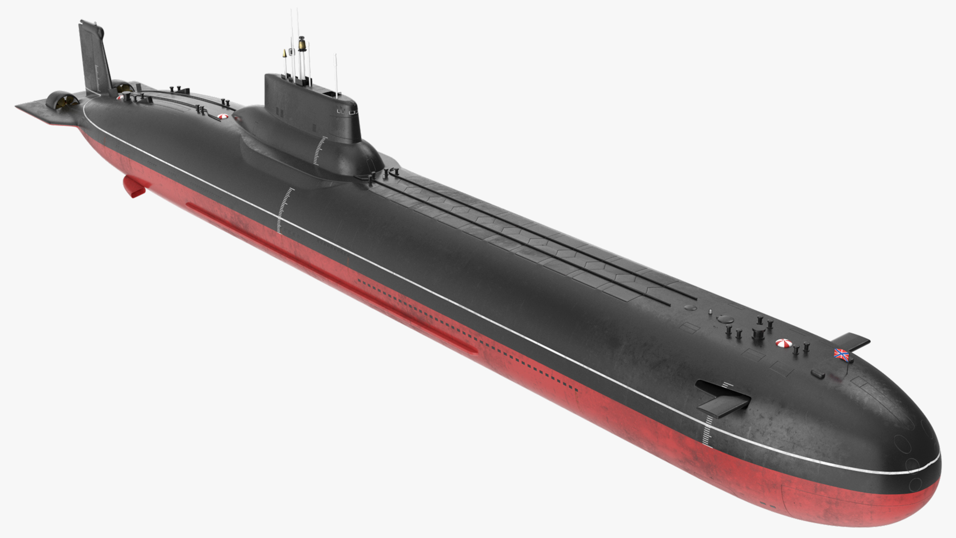 3D Russian Typhoon Class Submarine