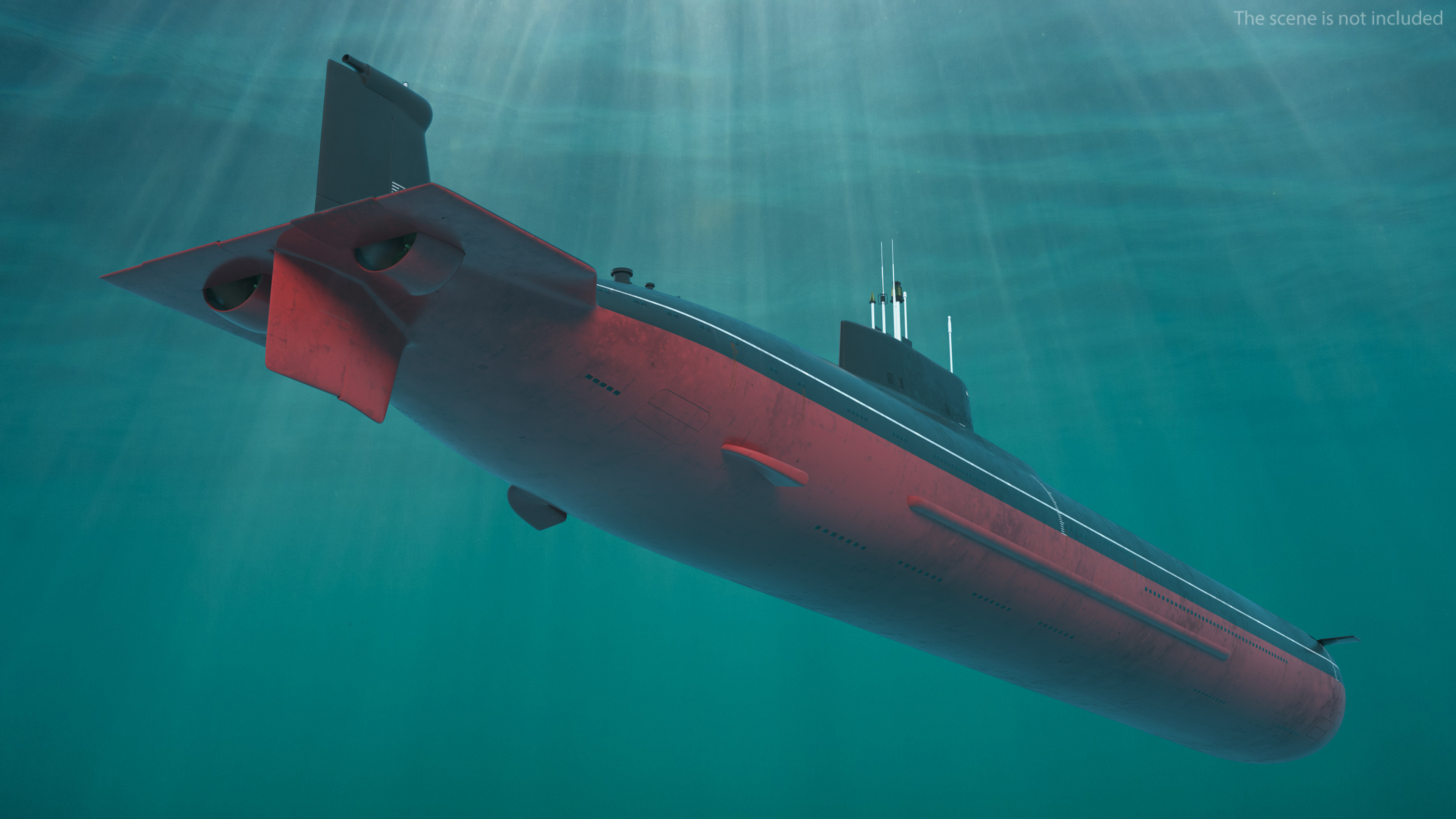 3D Russian Typhoon Class Submarine