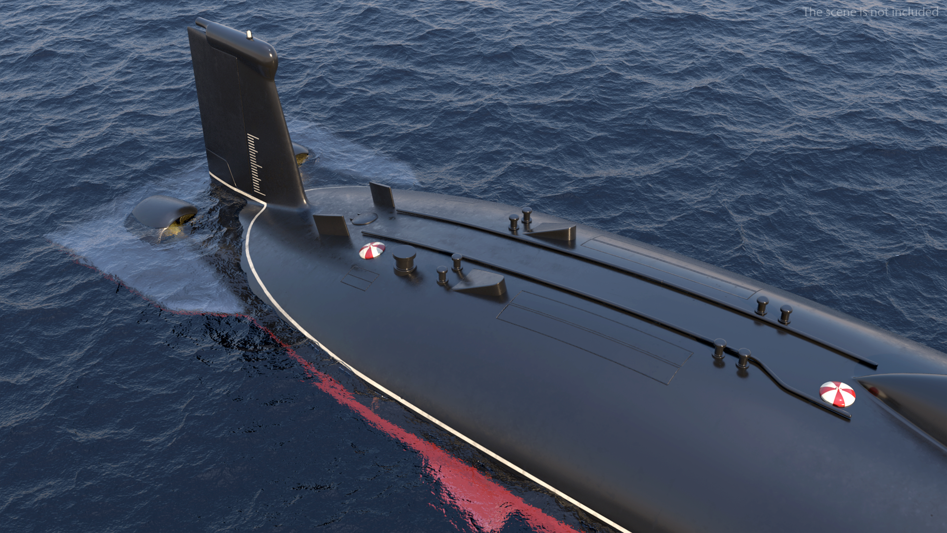 3D Russian Typhoon Class Submarine