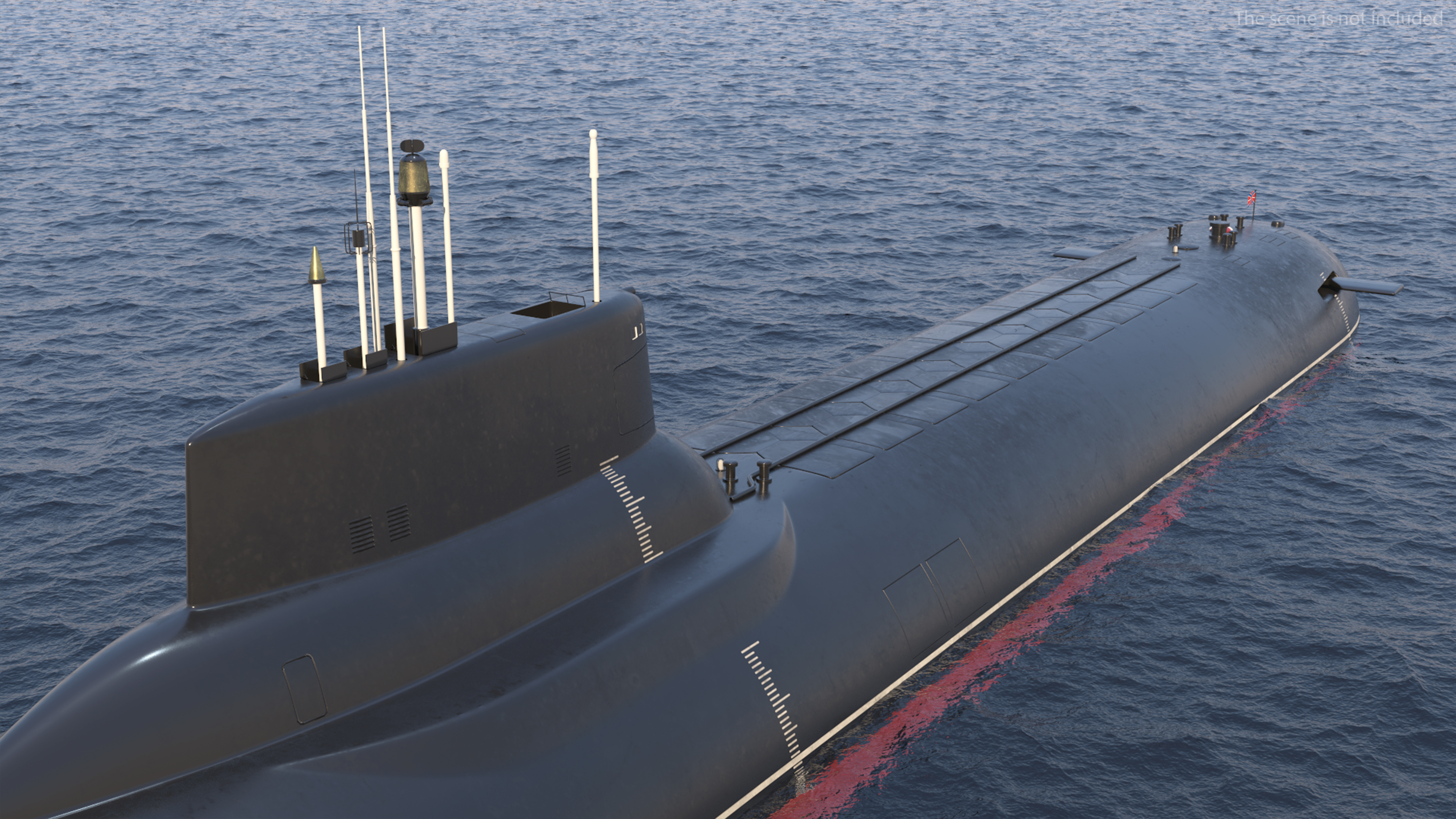 3D Russian Typhoon Class Submarine