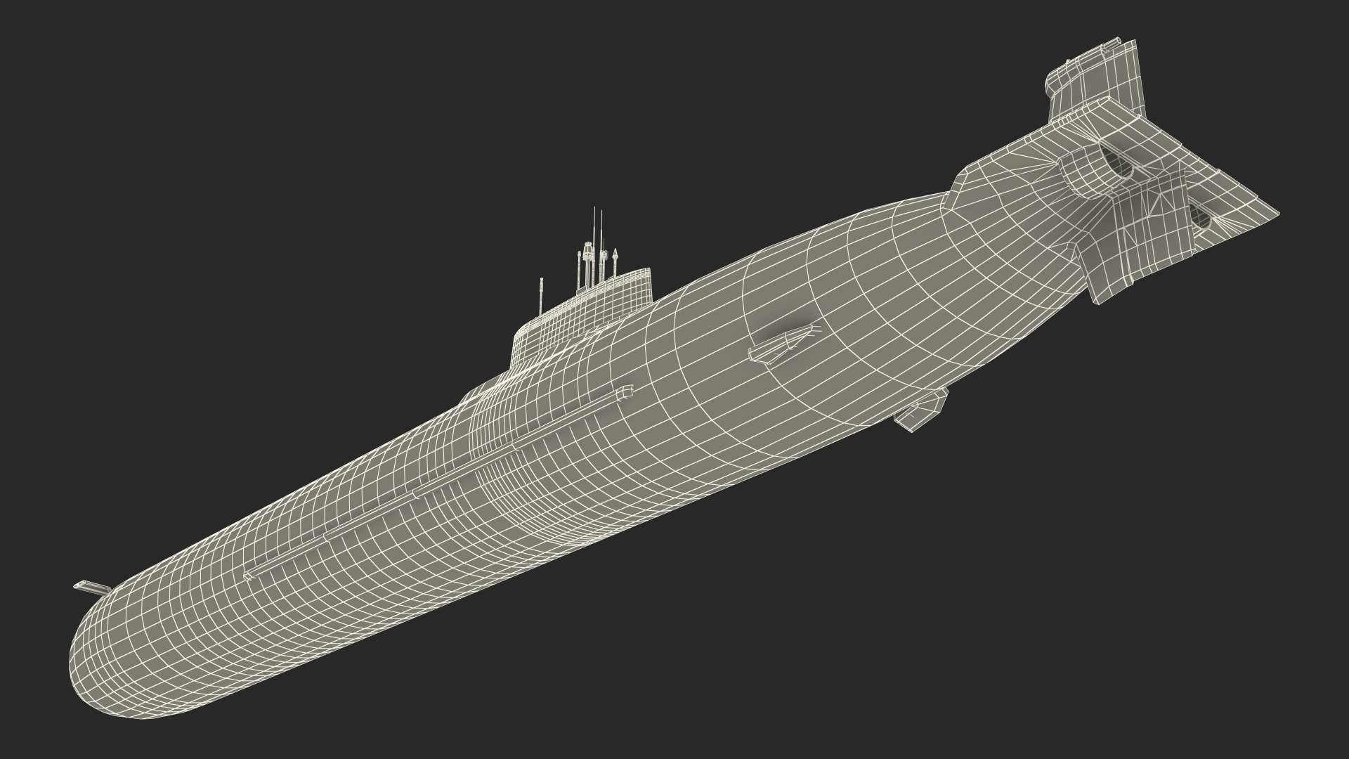 3D Russian Typhoon Class Submarine