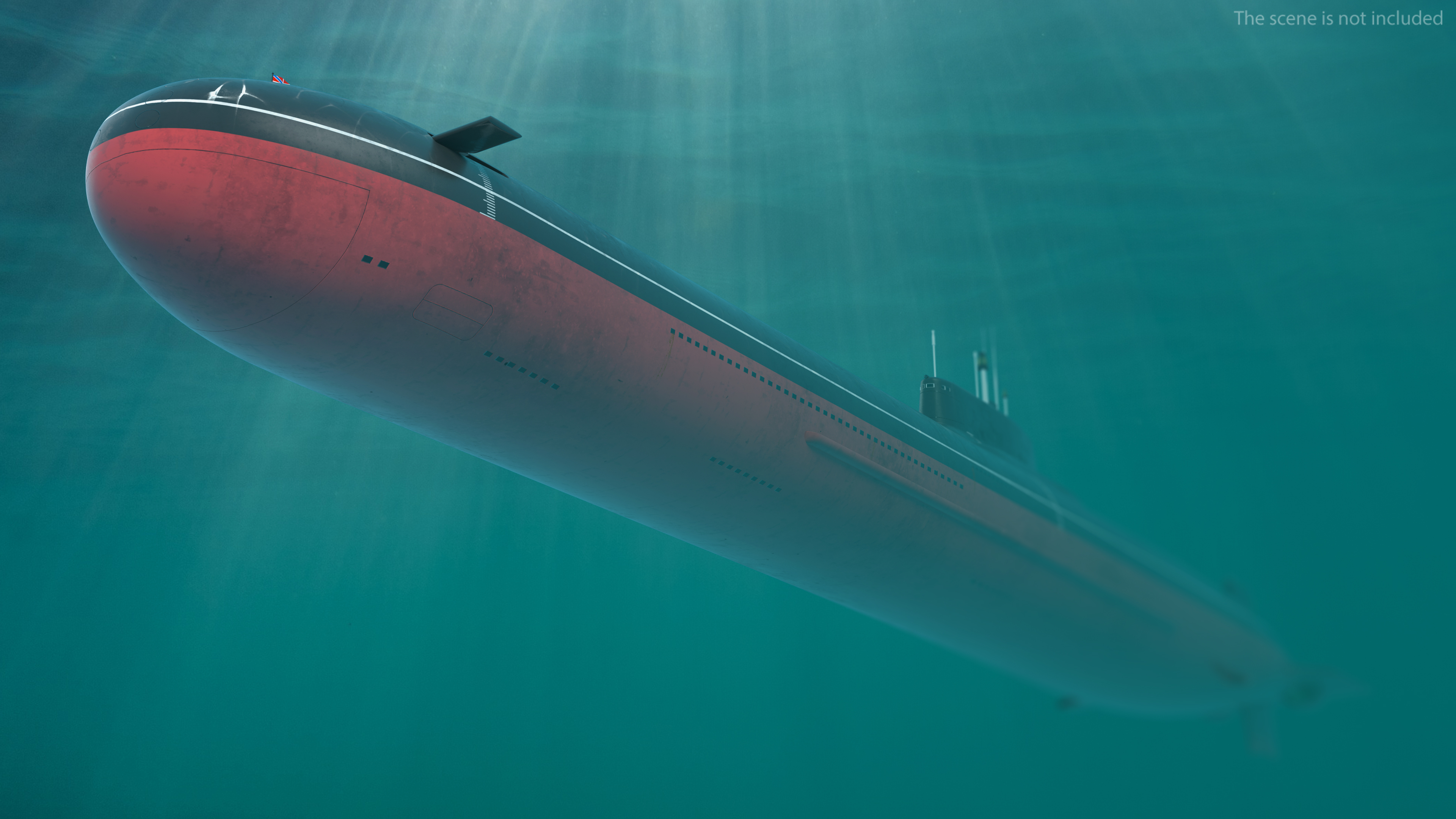 3D Russian Typhoon Class Submarine